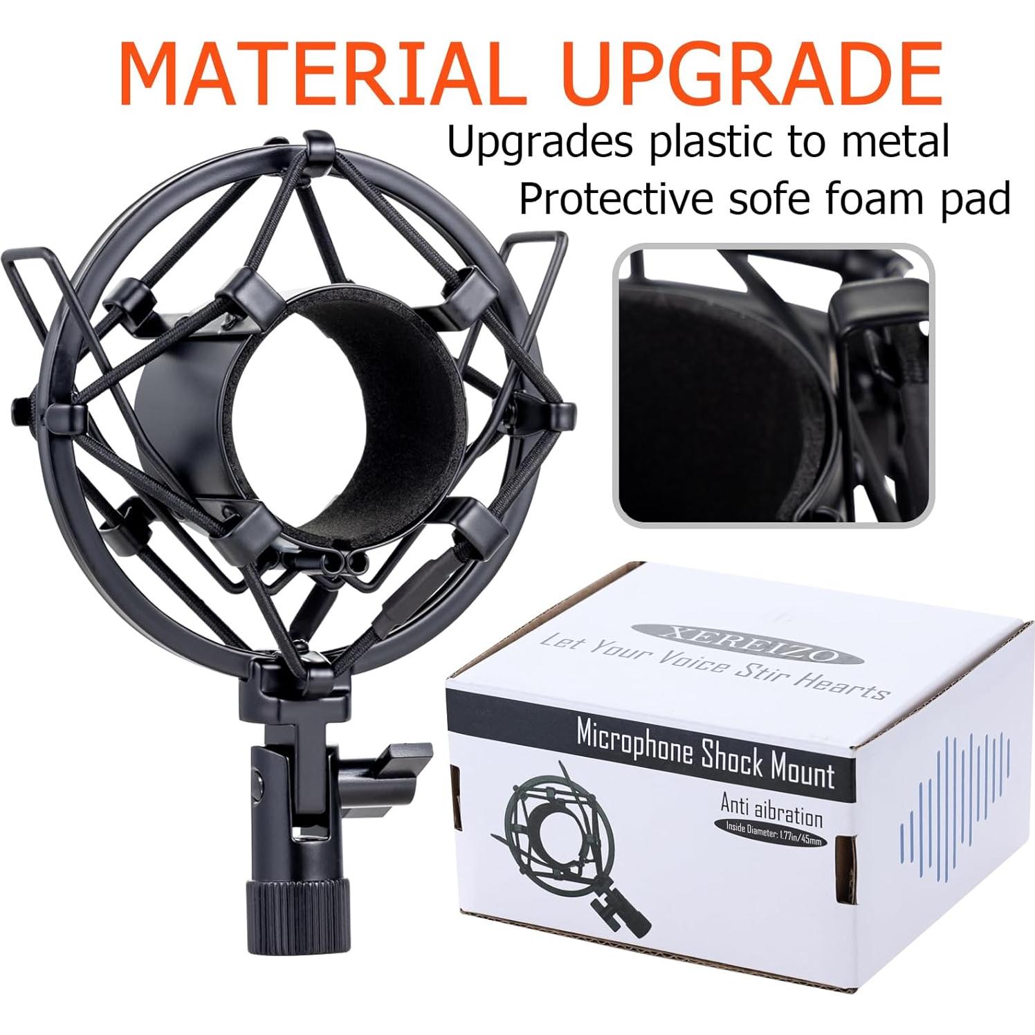 Soporte de choque para micrófono MS50 de metal 47-52mm