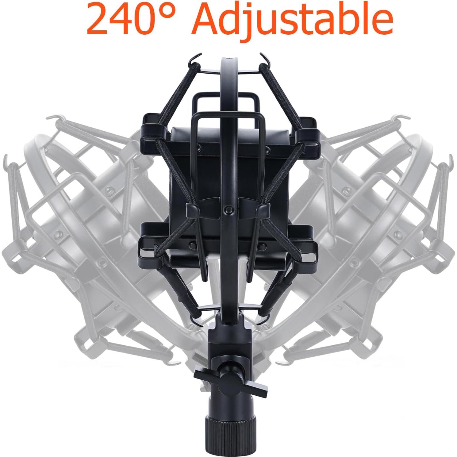 Soporte de choque para micrófono MS50 de metal 47-52mm