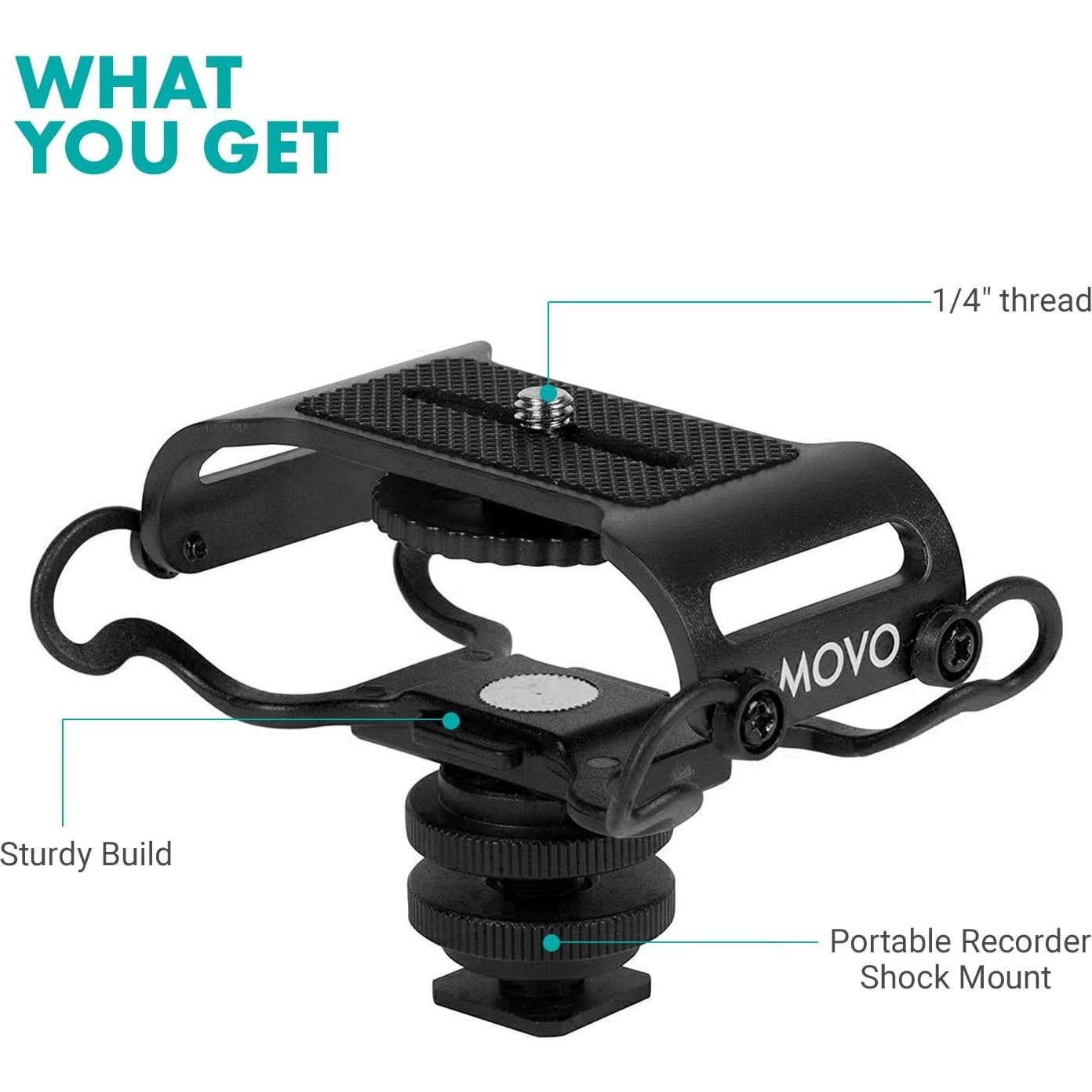 Soporte de Micrófono Movo SMM5-B Universal para Grabadoras