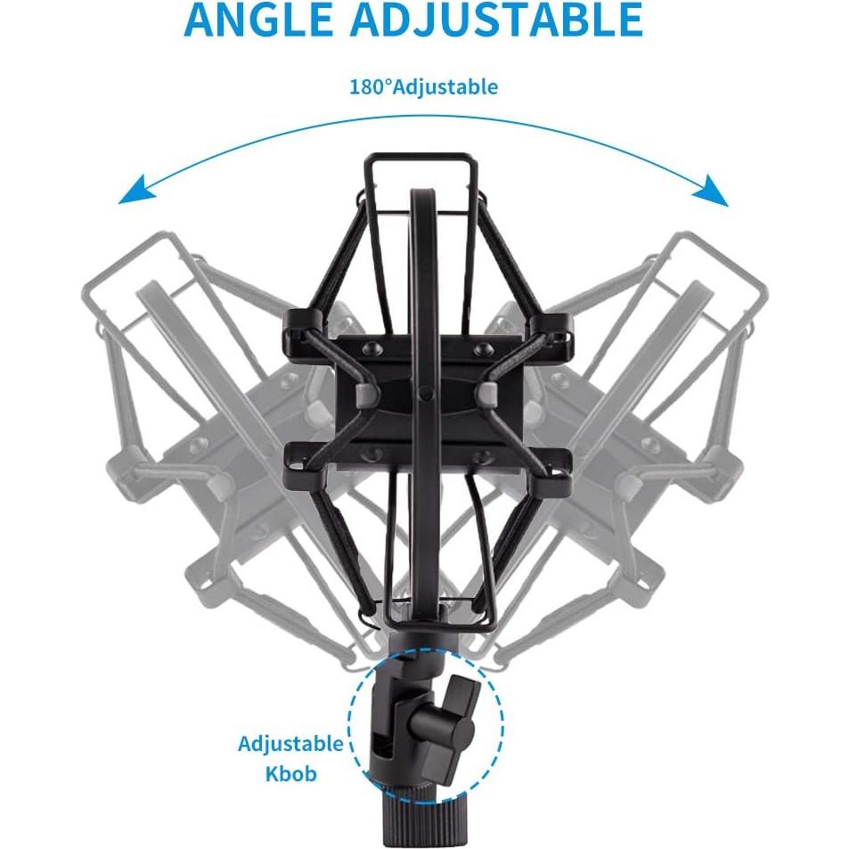 Soporte de Montaje Antivibración para Micrófono 22-26mm Metal