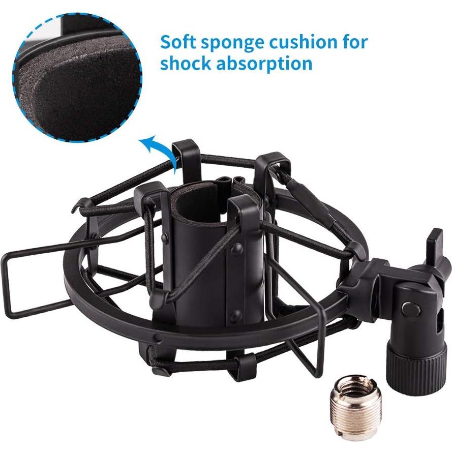 Soporte de Montaje Antivibración para Micrófono 22-26mm Metal