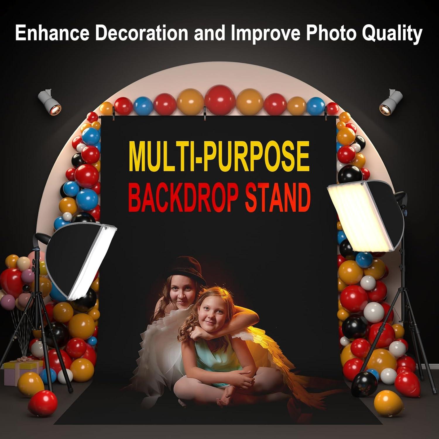 Soporte de Fondo Negro LINCO 5x2m con Bolsa y Abrazadera