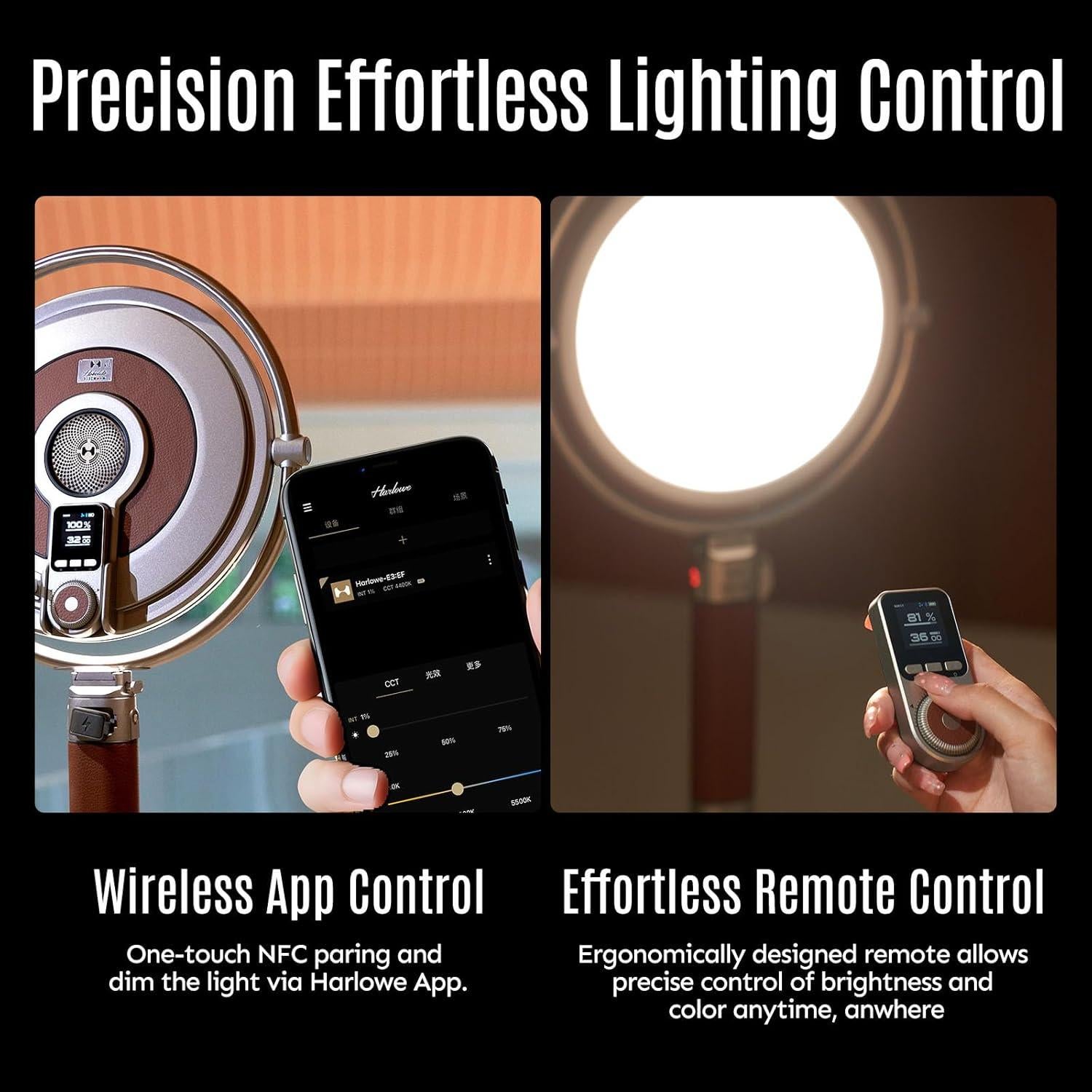 Harlowe Sol 40W Panel LED Bi-Color 24cm con Control Remoto