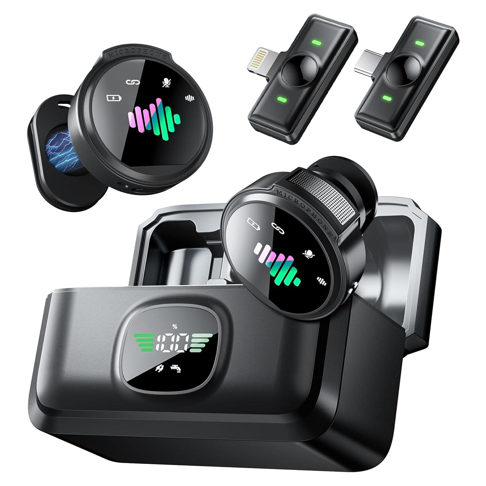 Micrófono Lavalier Inalámbrico LID LIRDDY J6 - 2PCS, 45.72m