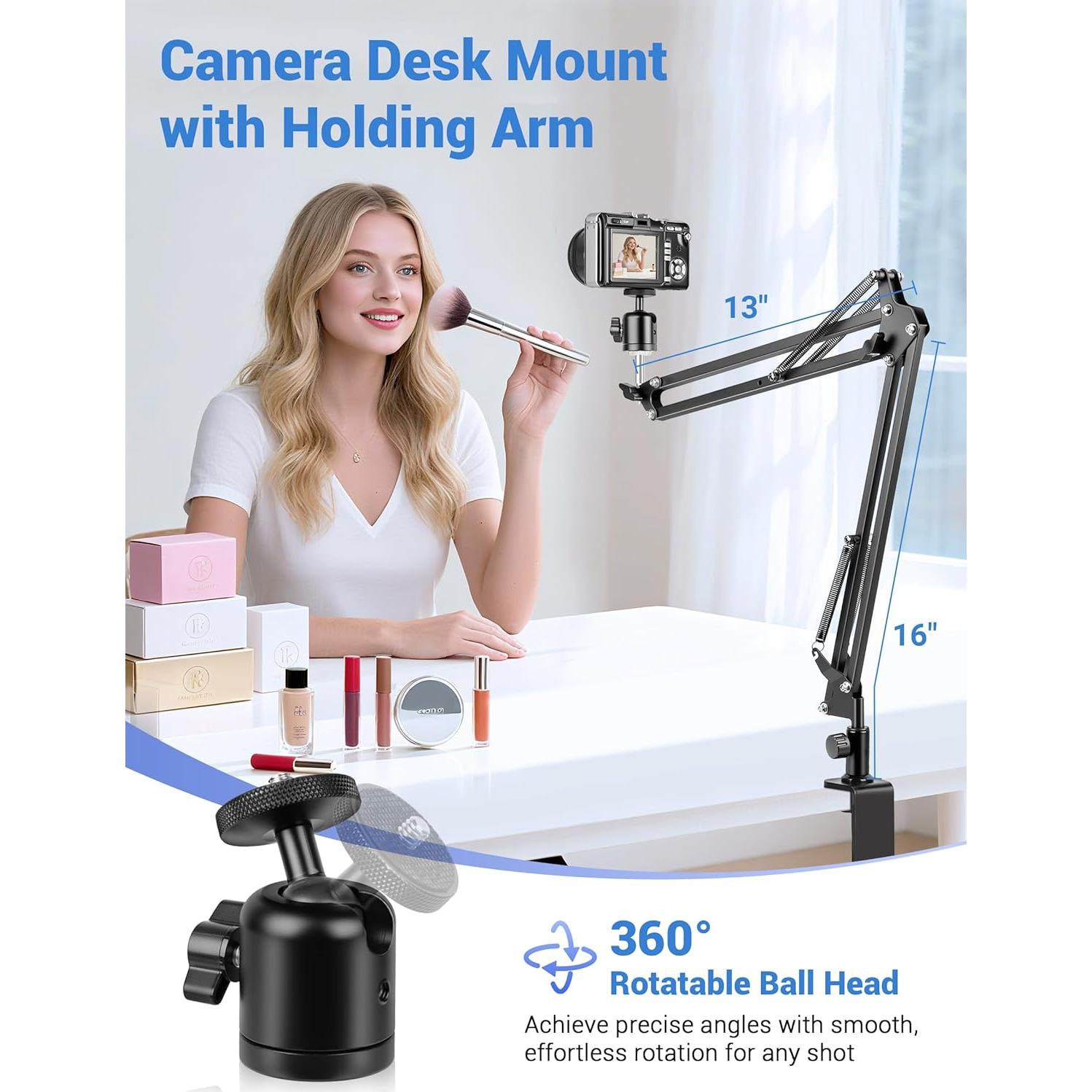 Soporte de Cámara de Escritorio Evekea DS03 360° Ajustable