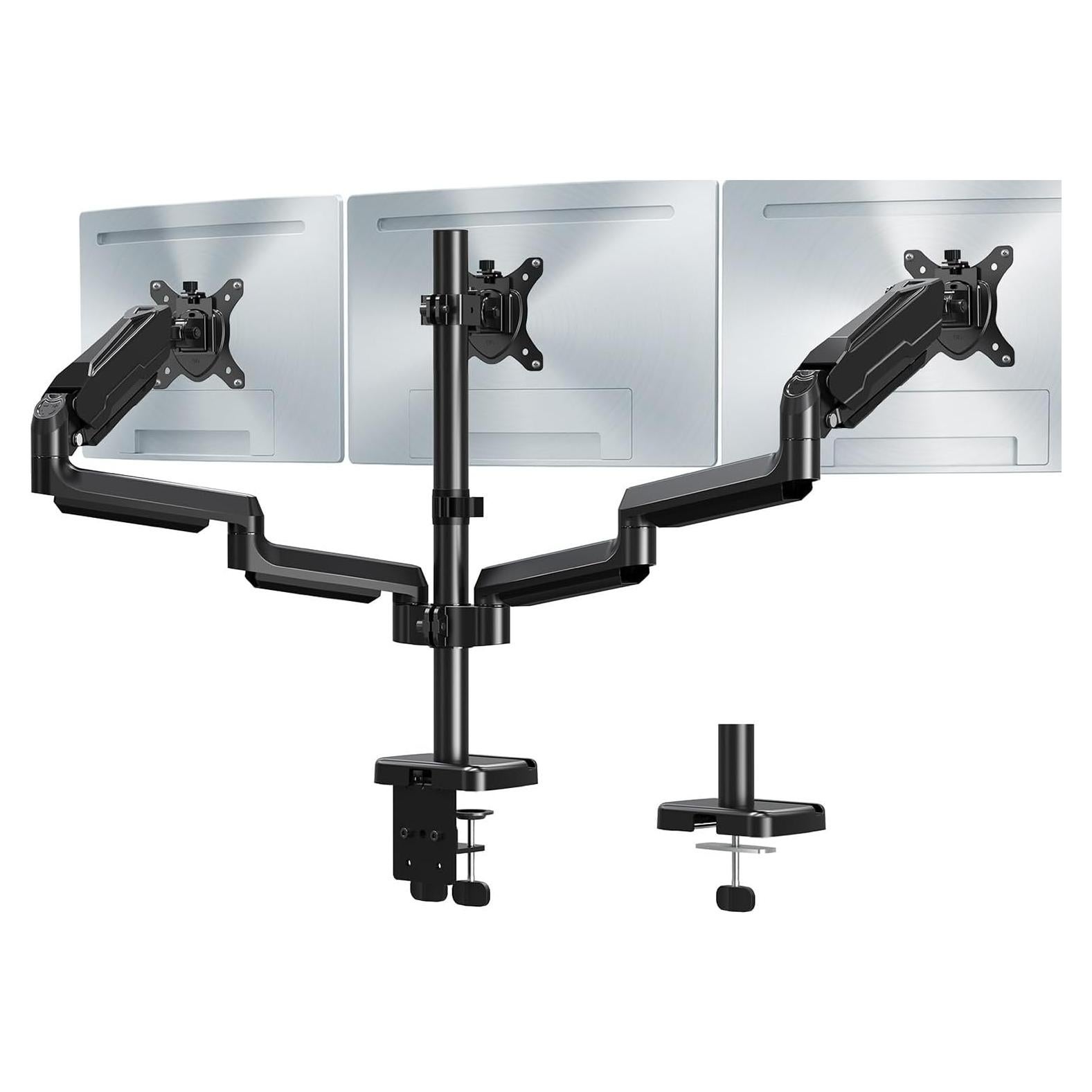 Soporte Triple para Monitores MOUNT PRO 3 Pantallas 32" Negro