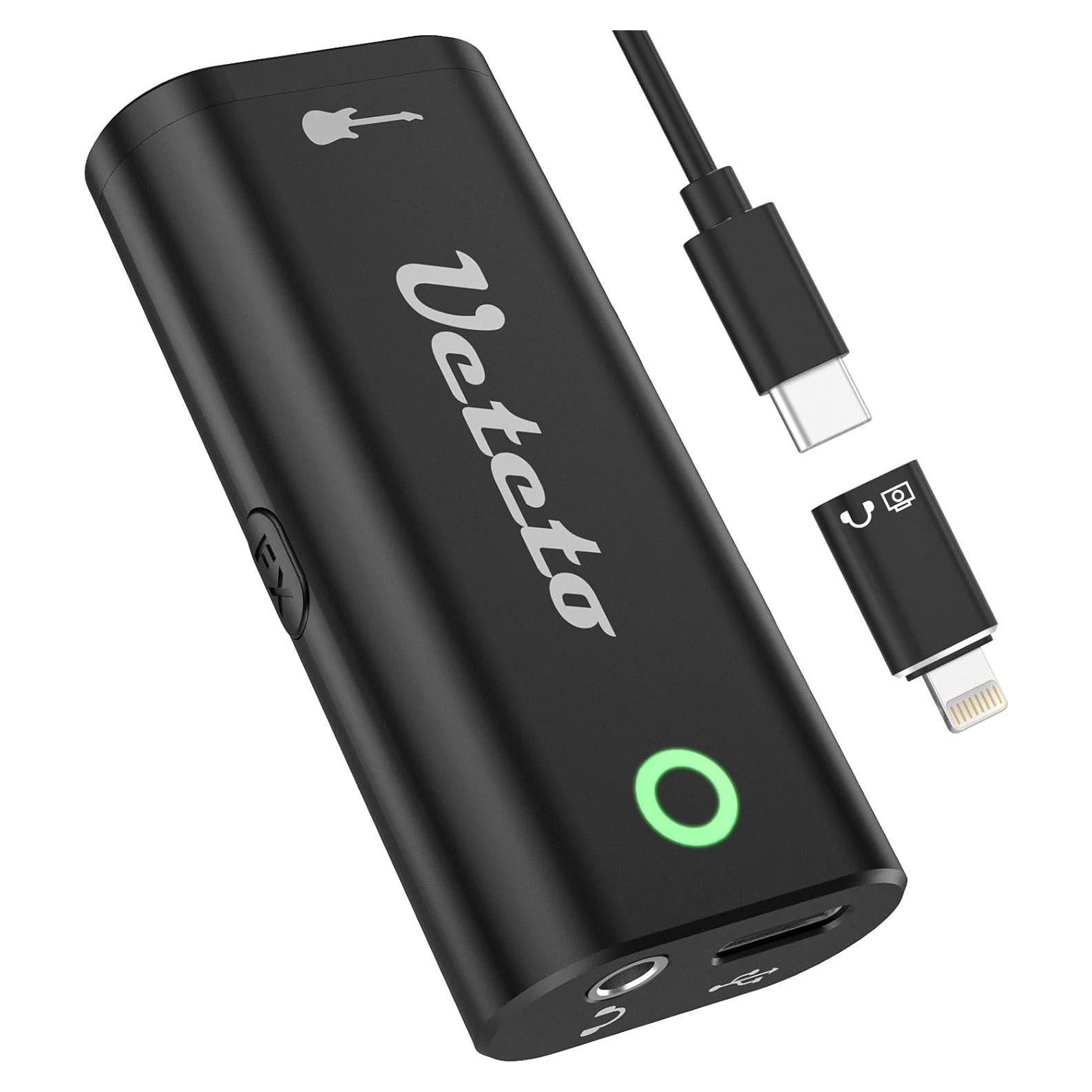 Interfaz de Audio Ueteto para Guitarra Portátil - Grabación Móvil