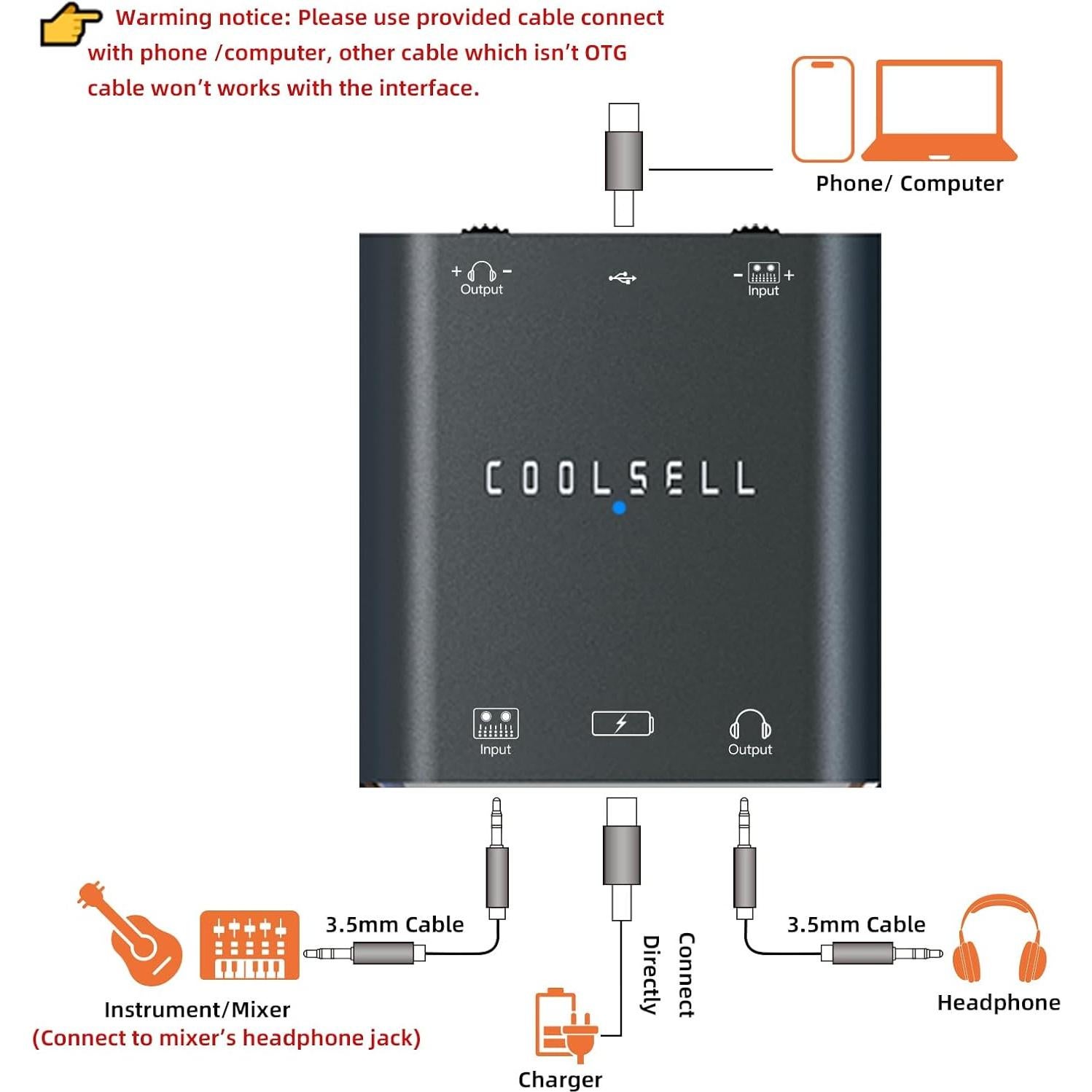 Interfaz de Audio Estéreo USB C G42 24Bit/192kHz para iPhone