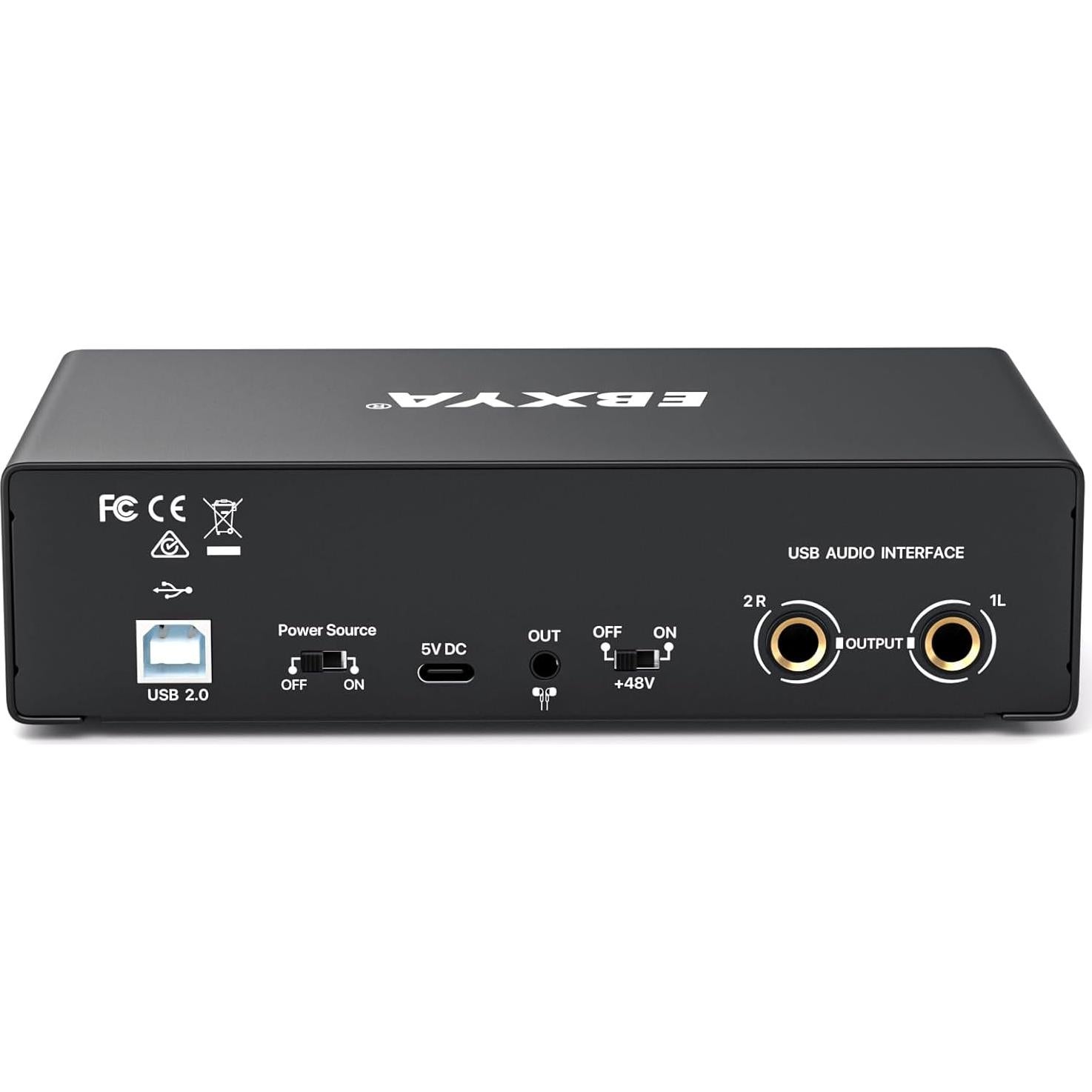 Interfaz de Audio USB EBXYA 24-bit/192kHz con Phantom 48V