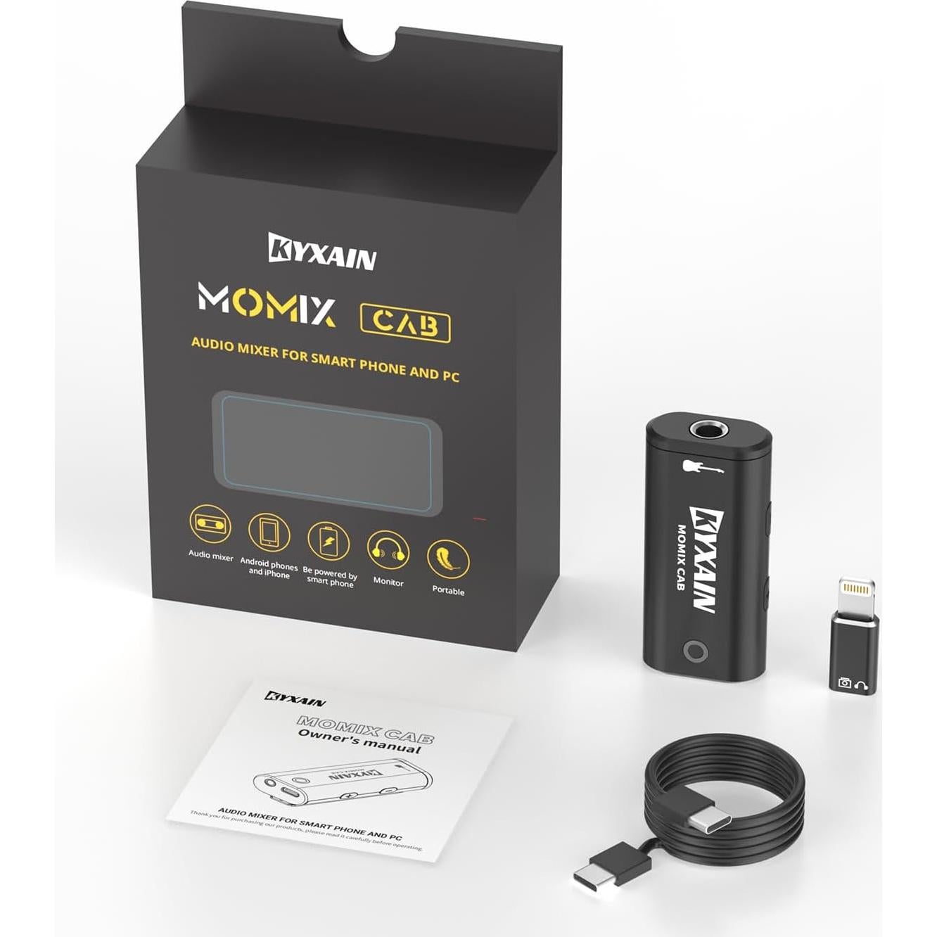 Interfaz de Audio KYXAIN MOMIX CAB para Guitarra y Smartphone