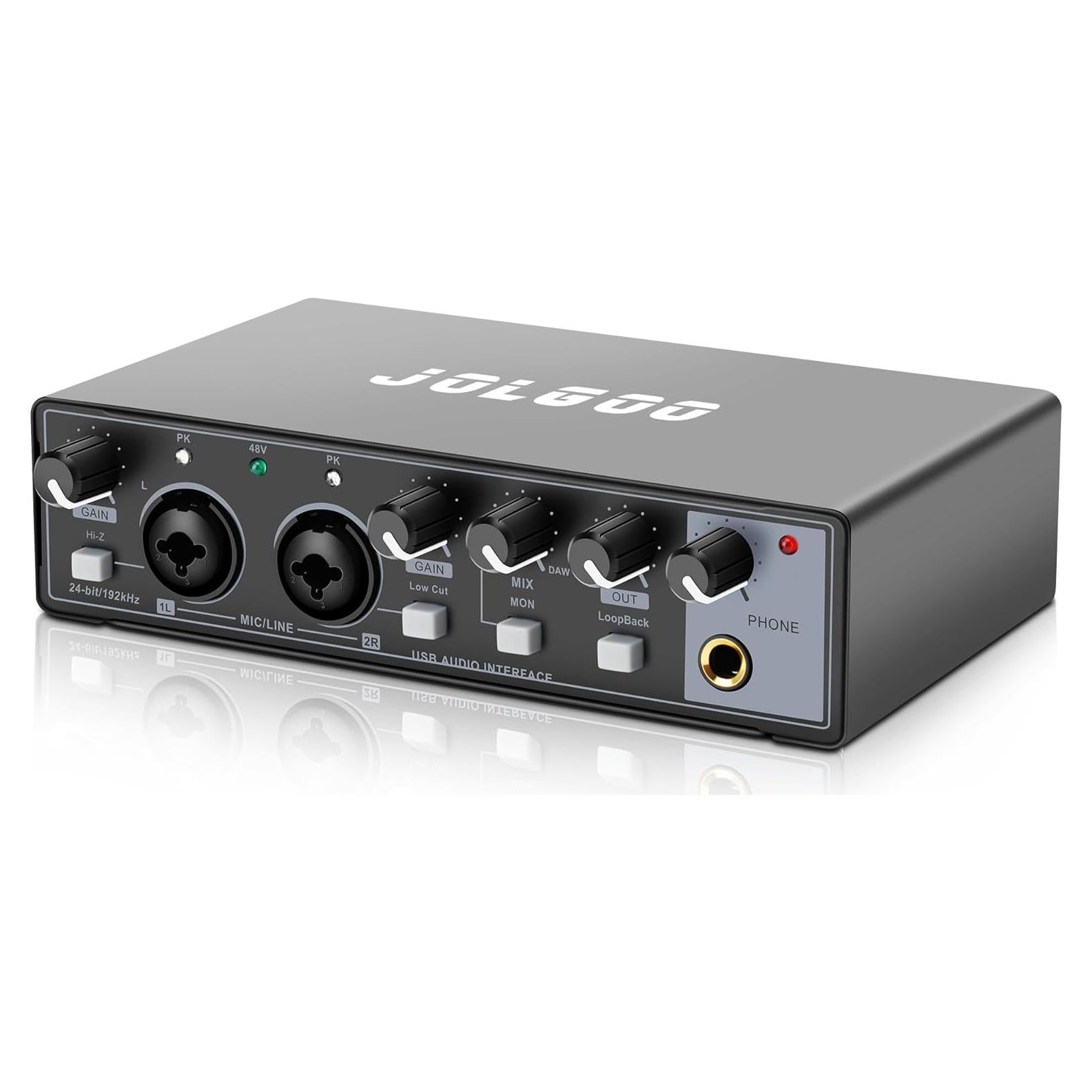 Interfaz de Audio USB 24-Bit/192kHz XLR para PC y Mac