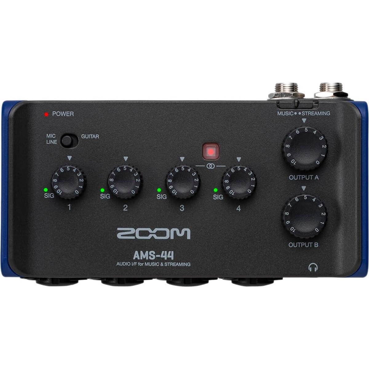 Interfaz de Audio USB Zoom AMS-44, 4 Entradas y Salidas, 24 bits/96 kHz