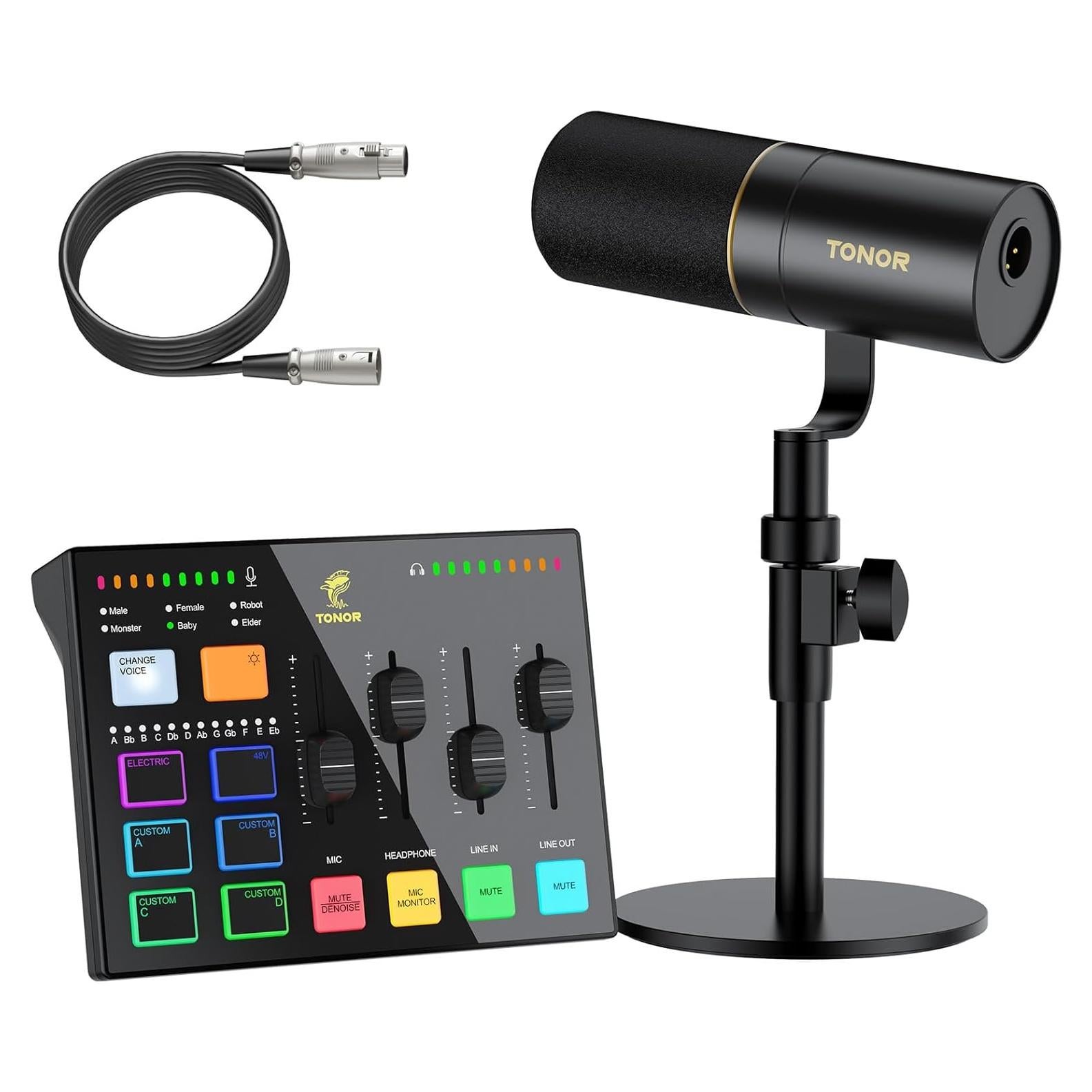 Kit de Mezclador de Audio y Micrófono TONOR E5 para Streaming
