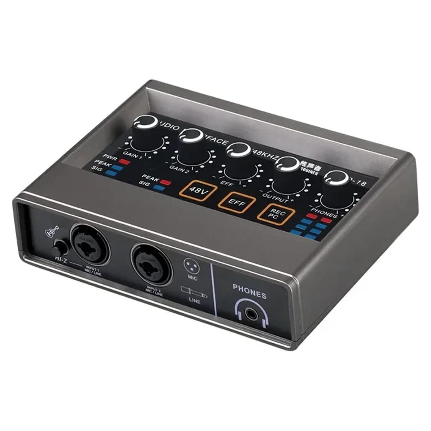 Interfaz de Audio USB Q-16 - 16 bit/48 kHz, Phantom 48V