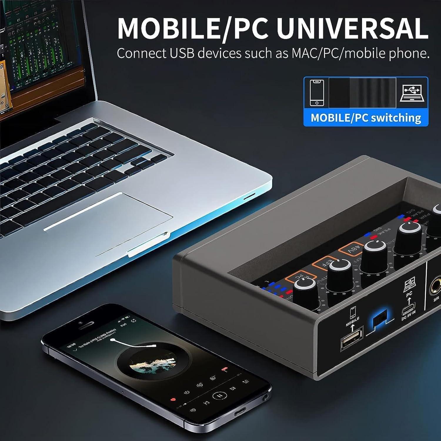 Interfaz de Audio USB Q-16 - 16 bit/48 kHz, Phantom 48V