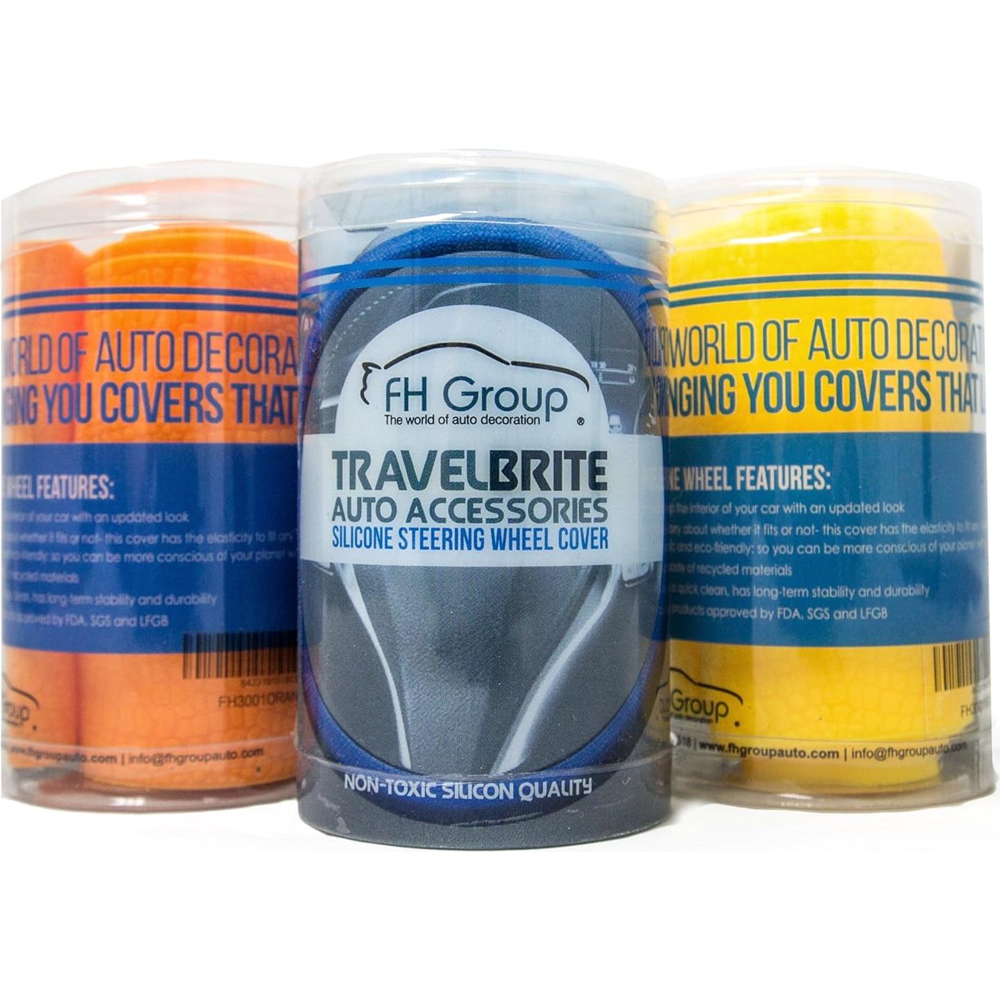 Cubierta de Volante FH Group Silicona Patrón Serpiente Rosa