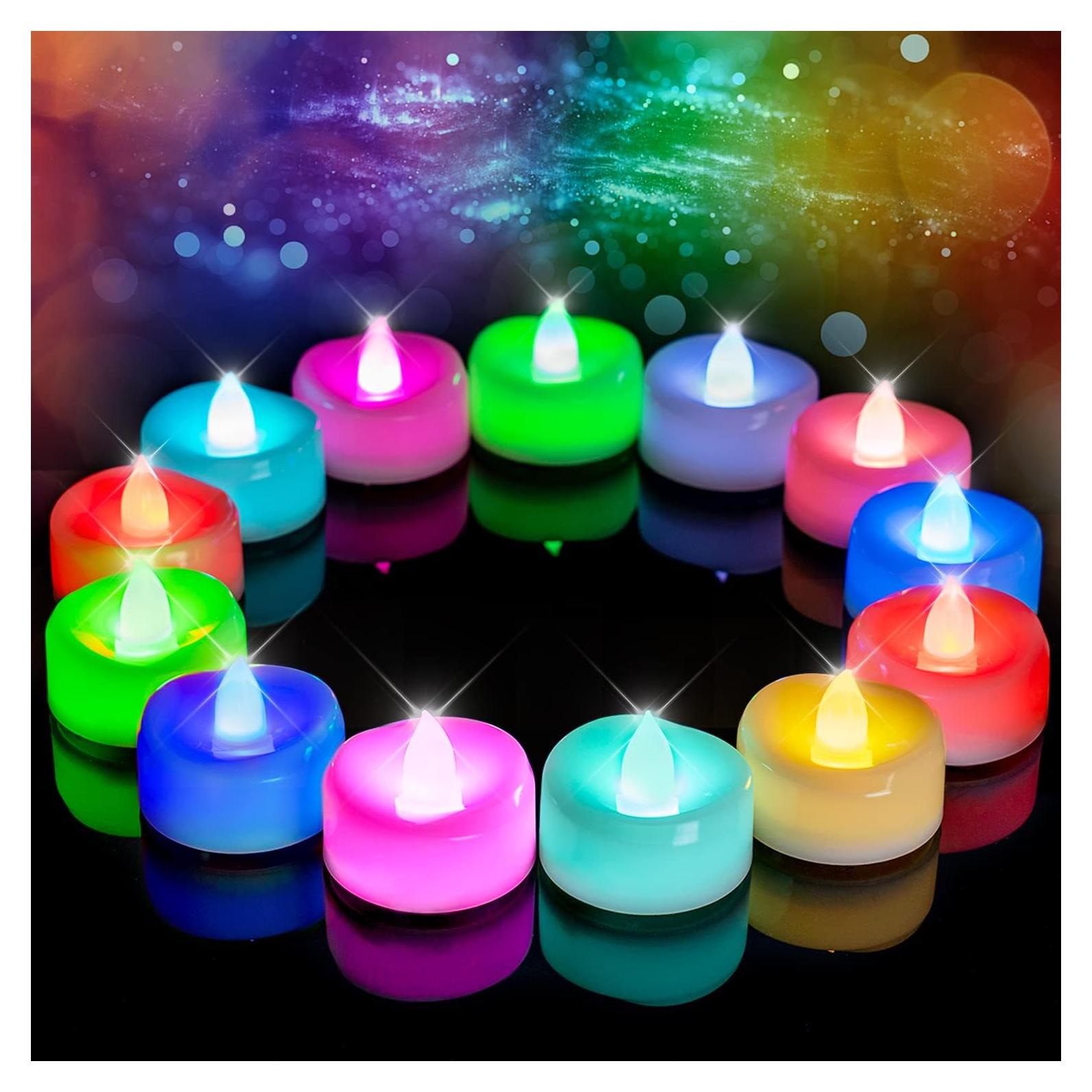 Velas LED Sin Llama Merrynights, Paquete de 12, 200+ Horas