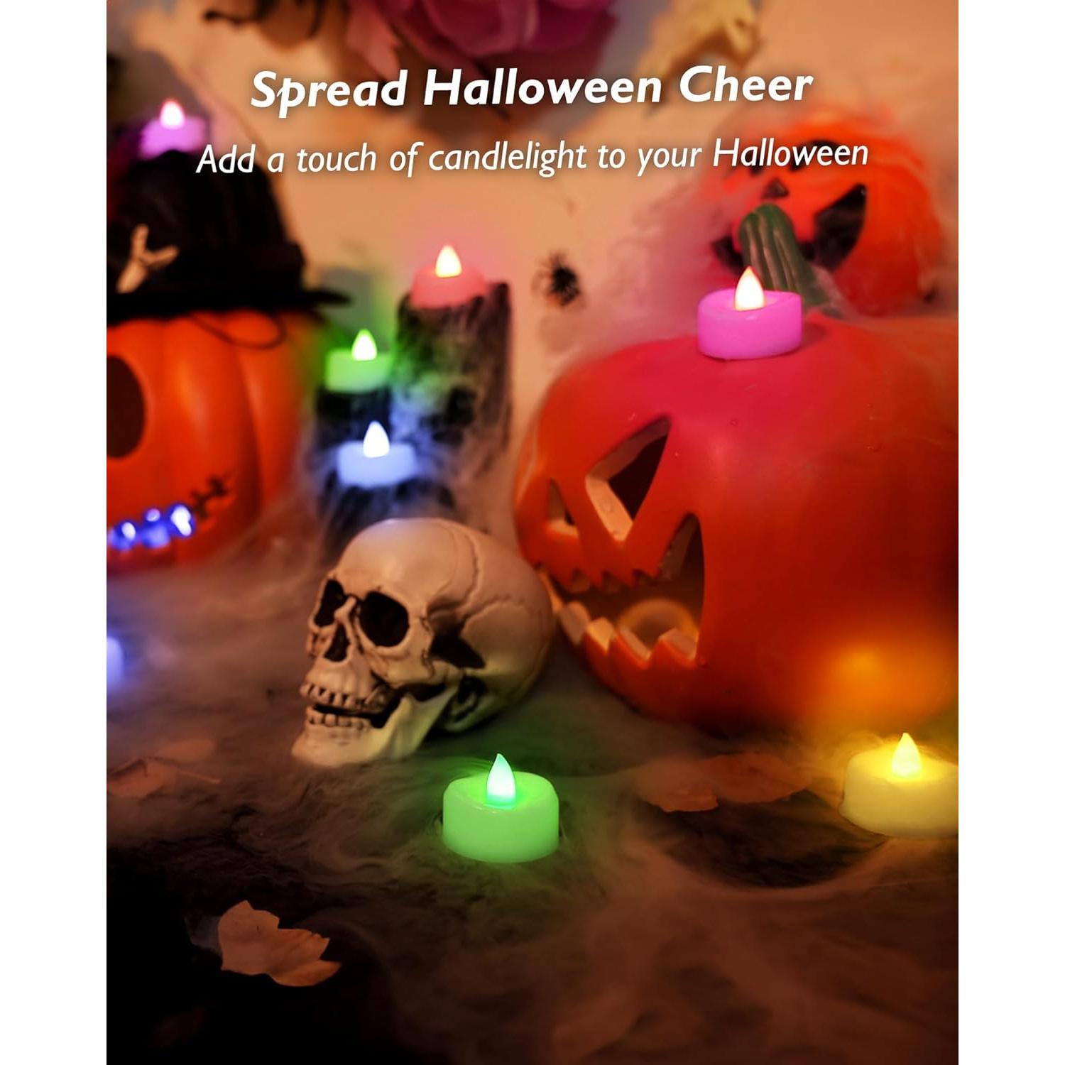 Velas LED Sin Llama Merrynights, Paquete de 12, 200+ Horas