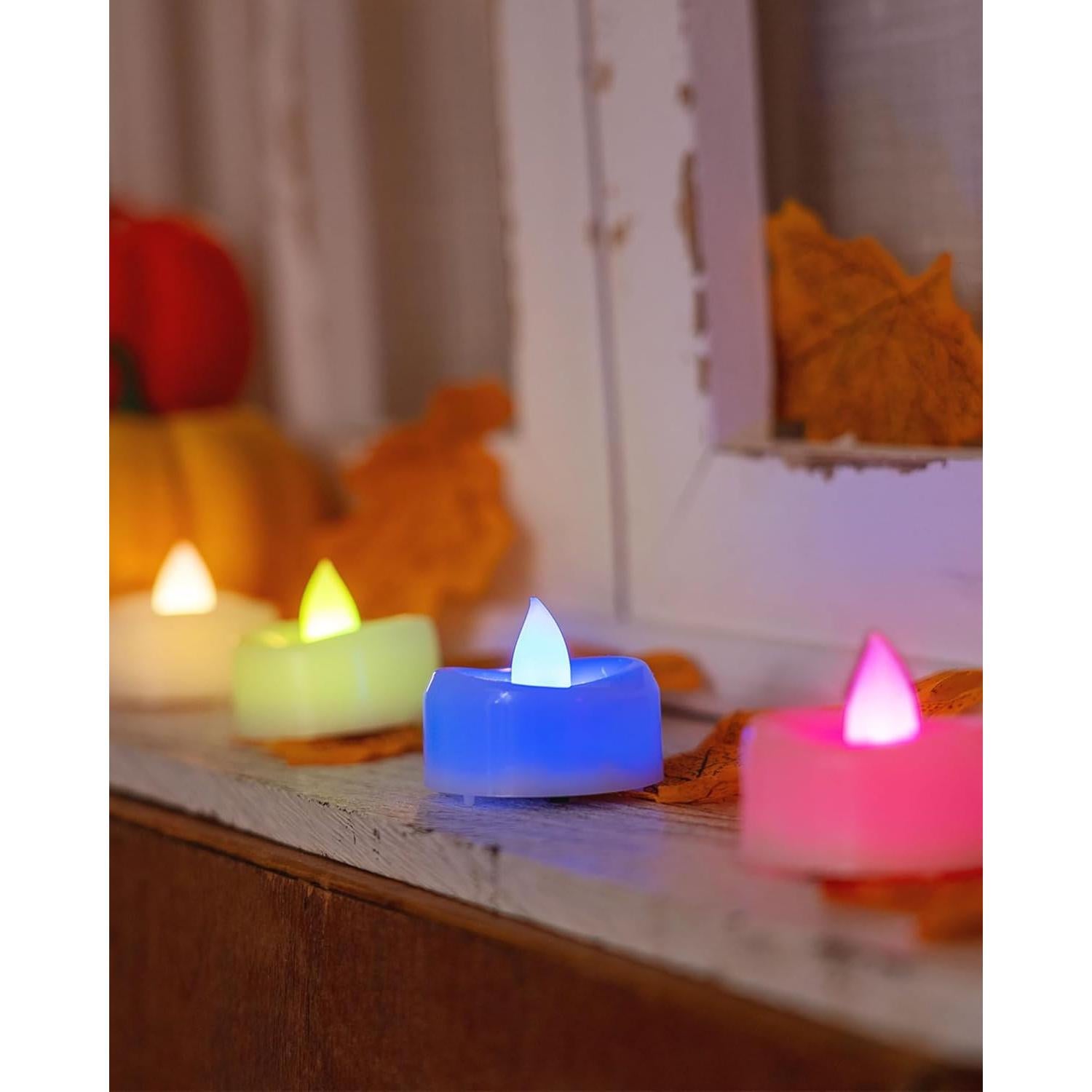 Velas LED Sin Llama Merrynights, Paquete de 12, 200+ Horas