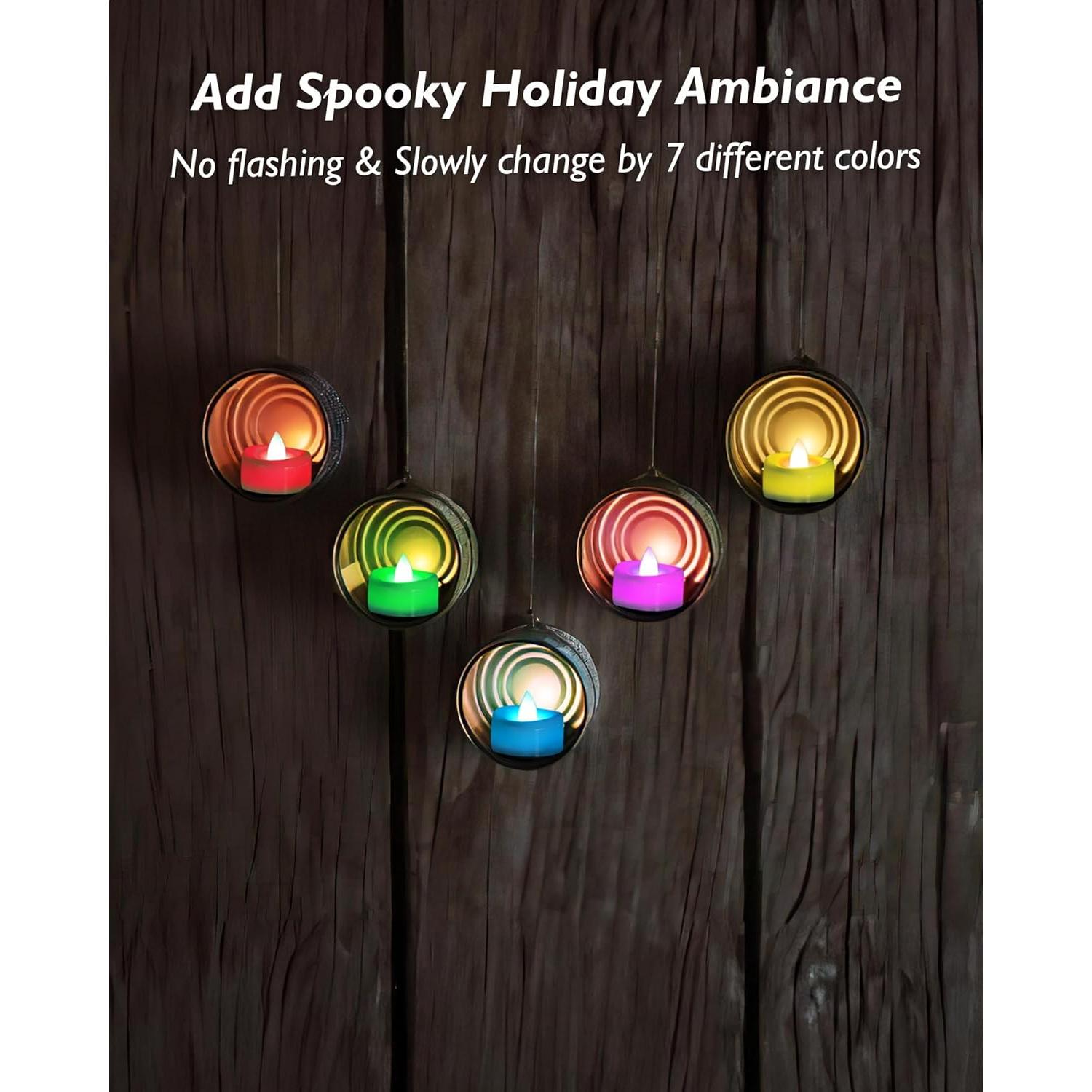 Velas LED Sin Llama Merrynights, Paquete de 12, 200+ Horas