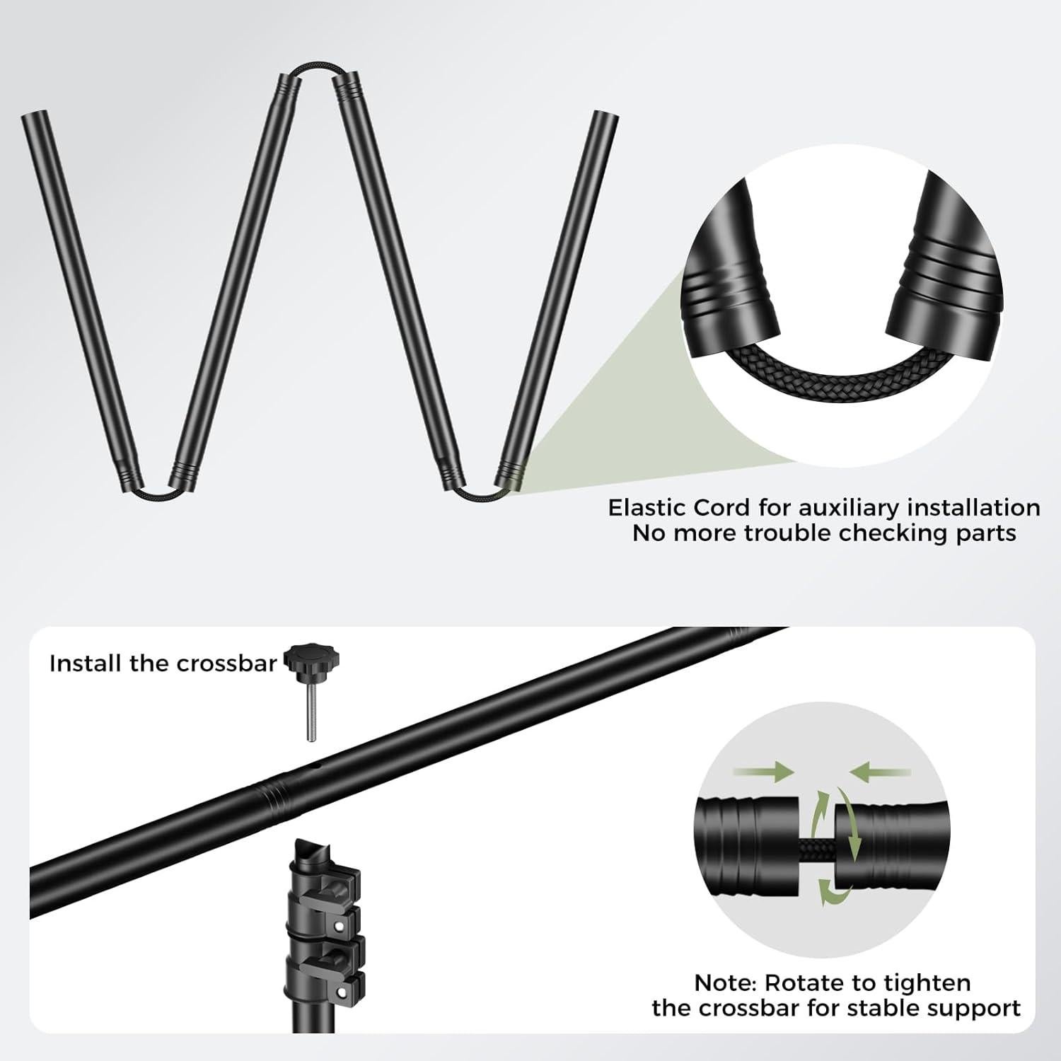 Kit de Fondo Verde EMART 1.52x1.98m con Soporte Plegable