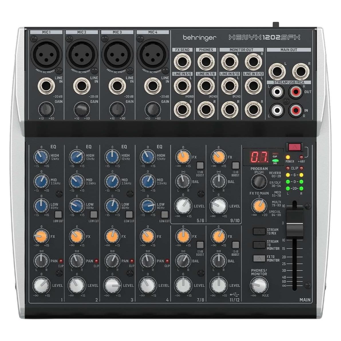 Mezclador Analógico Behringer Xenyx 1202SFX 12 Canales USB
