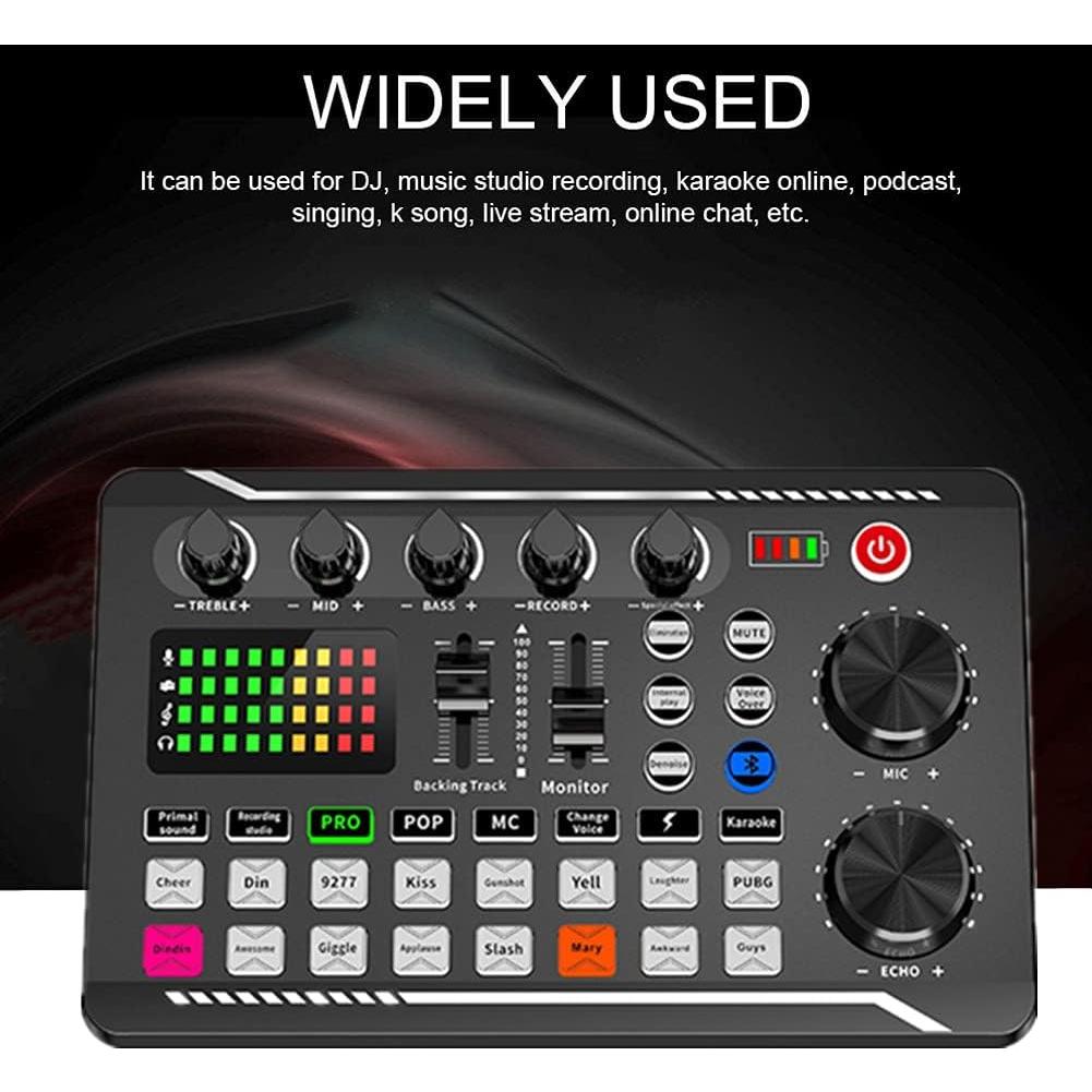 Tarjeta de Sonido en Vivo Bluetooth con 16 Efectos - Negro