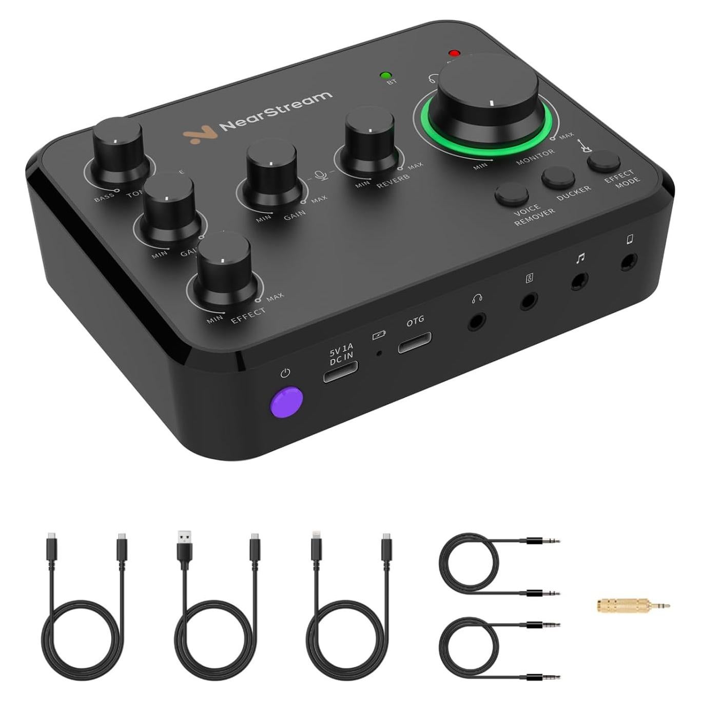 Interfaz de Audio AMIX20B - Mezclador 8 Canales, Bluetooth, 48V