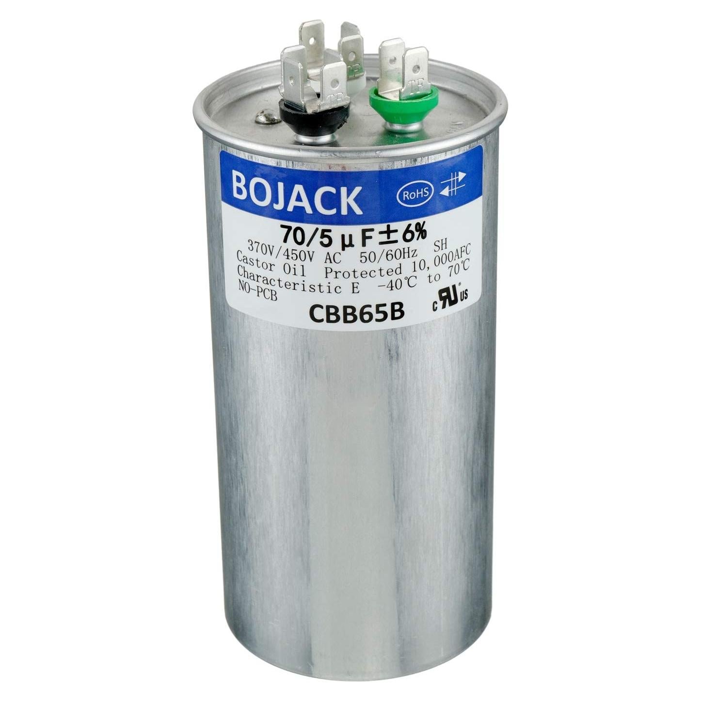 Capacitor de Arranque BOJACK CBB65 70+5uF 440V 10,000 AFC