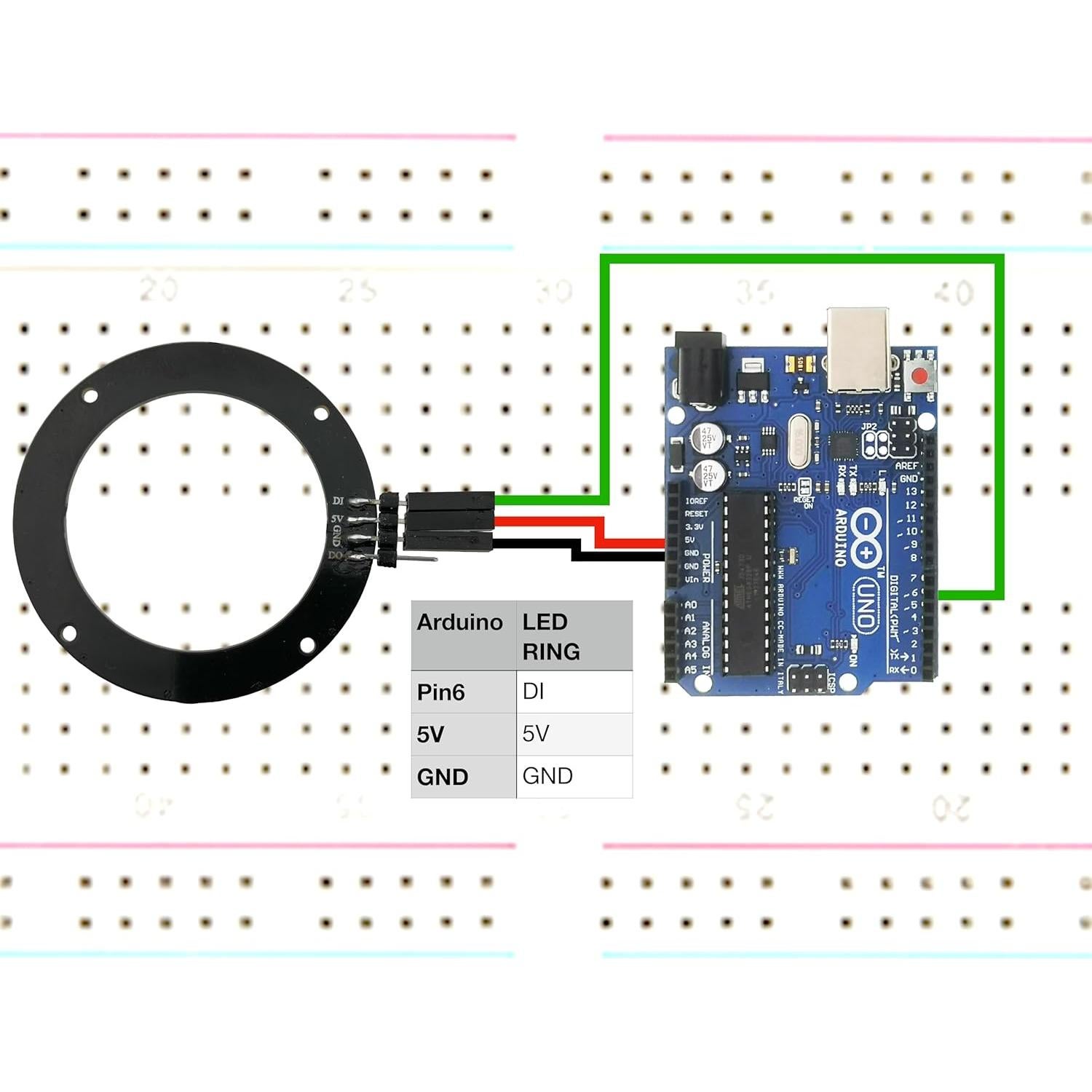 Conjunto de Anillos LED WS2812B RGB 8/12/16/24 - 5050 SMD