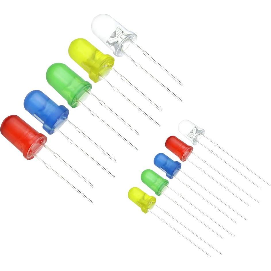Kit de Diodos LED 5mm Maygyrain 250 Piezas 5 Colores