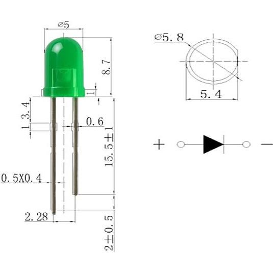 Kit de Diodos LED 600pcs 5mm Multicolores 1A Manufacturing