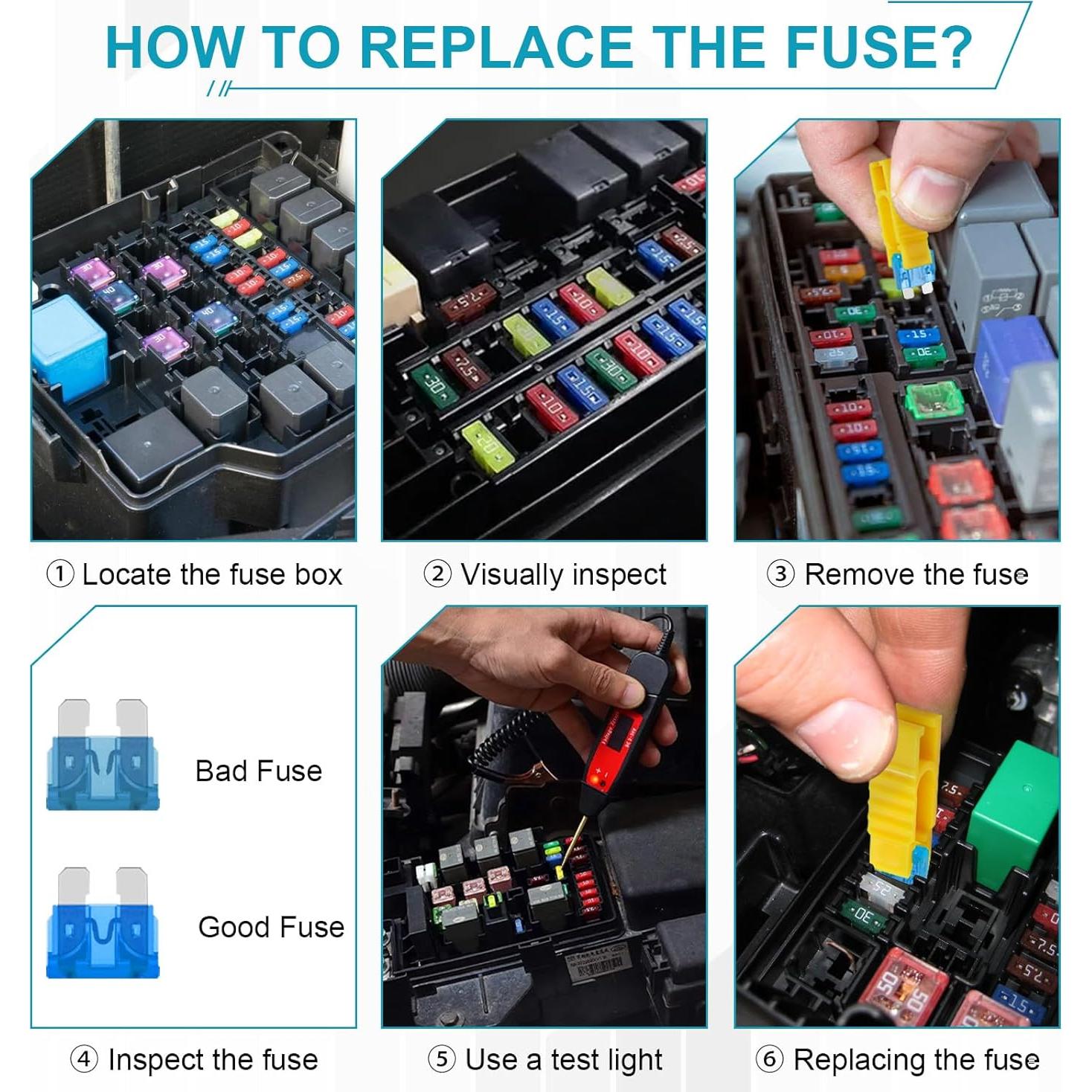 Kit de Fusibles Estándar 80 Piezas YNZDRWA 3A-40A