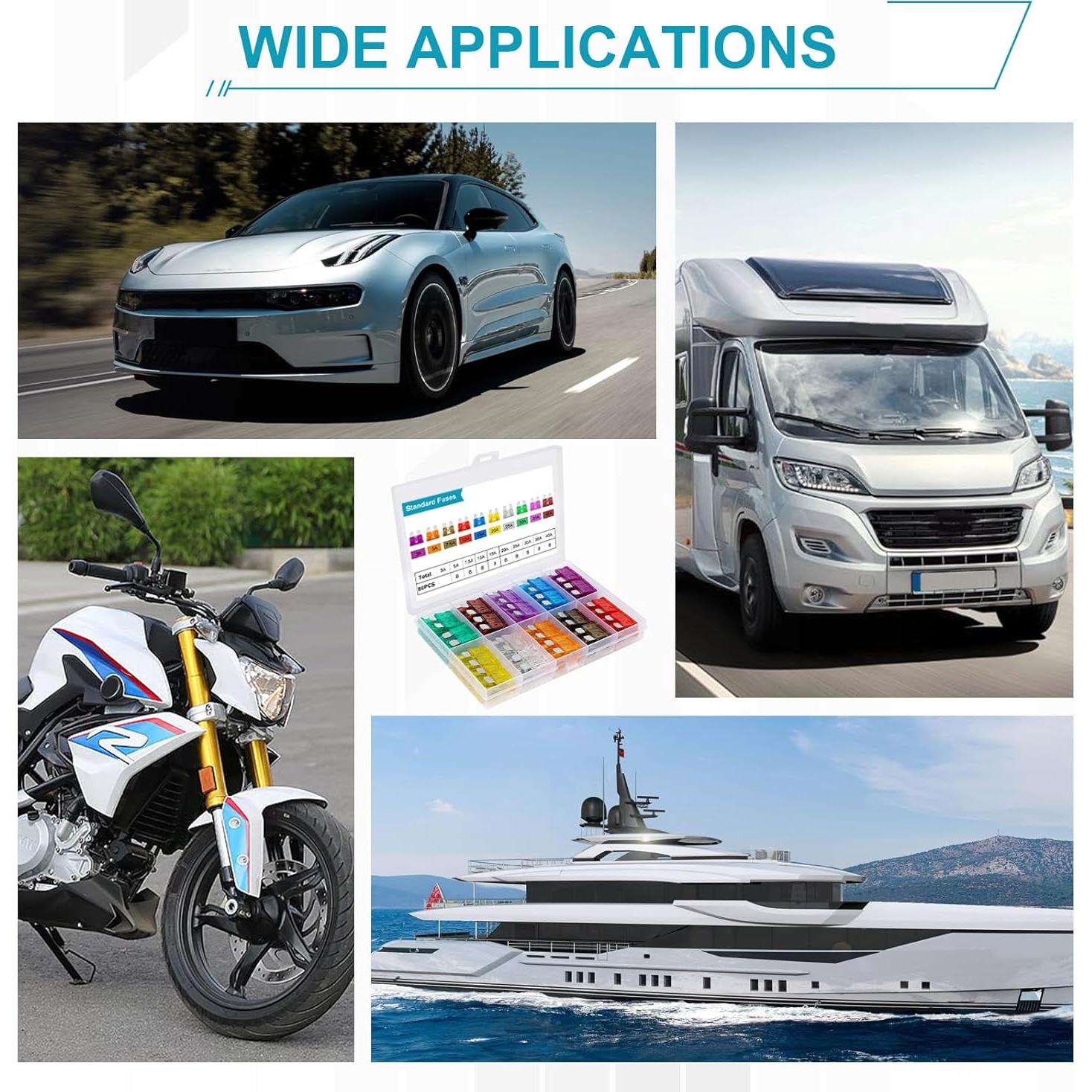 Kit de Fusibles Estándar 80 Piezas YNZDRWA 3A-40A