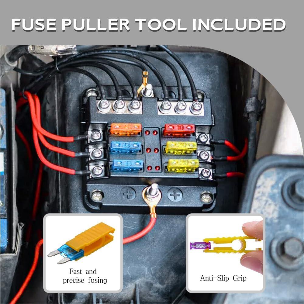Kit de Fusibles Automotrices QZTYTY 120PCS Mini 2A-35A
