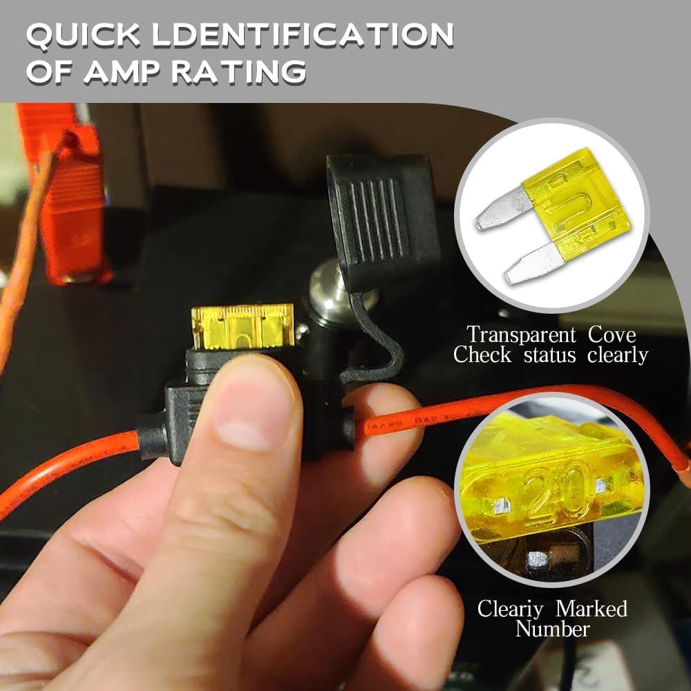 Kit de Fusibles Automotrices QZTYTY 120PCS Mini 2A-35A