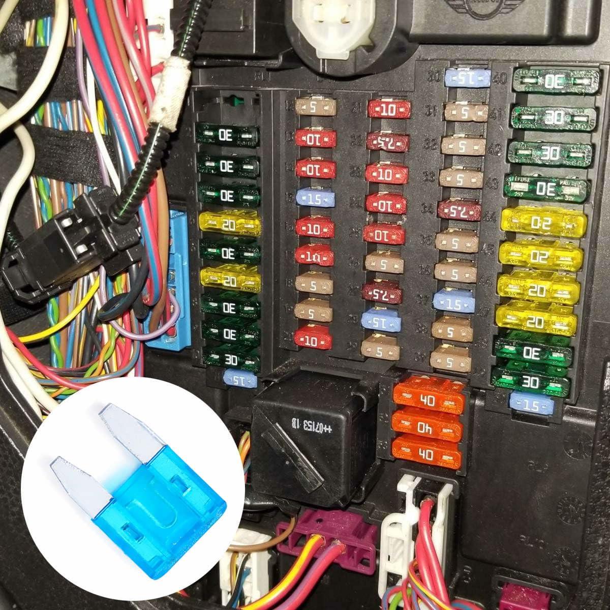 Paquete de 100 Fusibles Automáticos 15A JESUNK para Coche