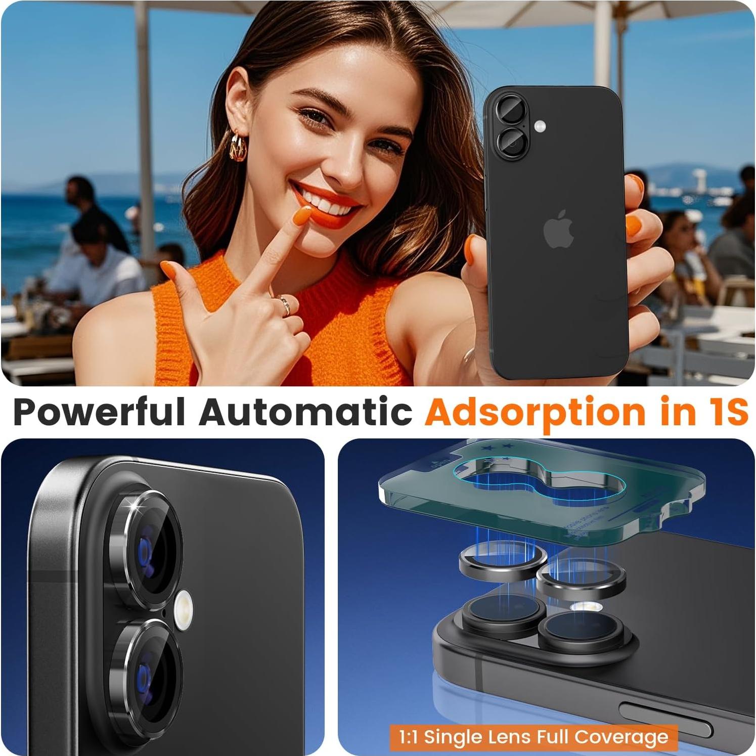 Protector de Lente de Cámara imluckies para iPhone 17 6.3" HD