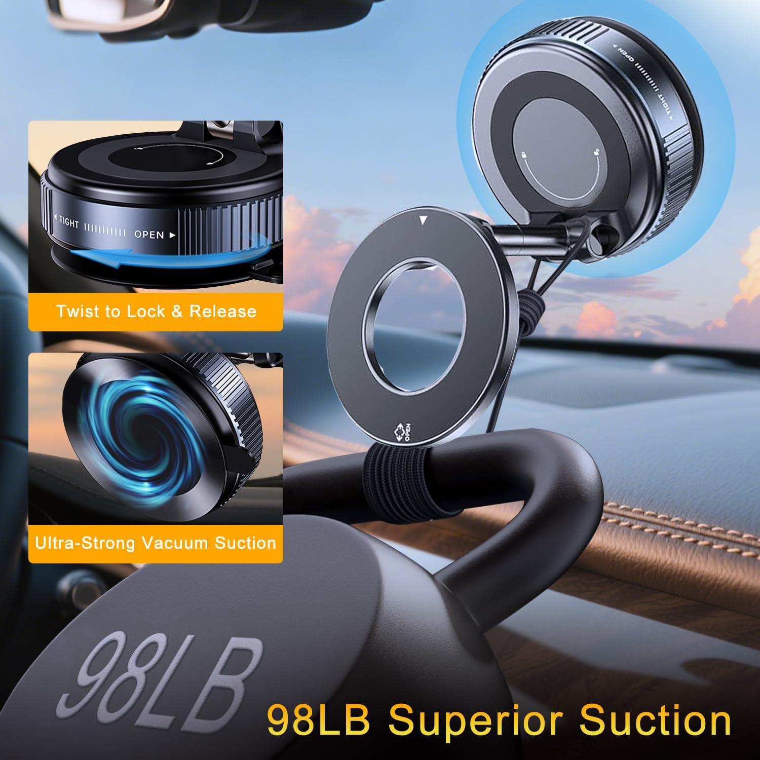 Soporte para Teléfono Magnético Jkoailiwi Ajustable 360° Negro