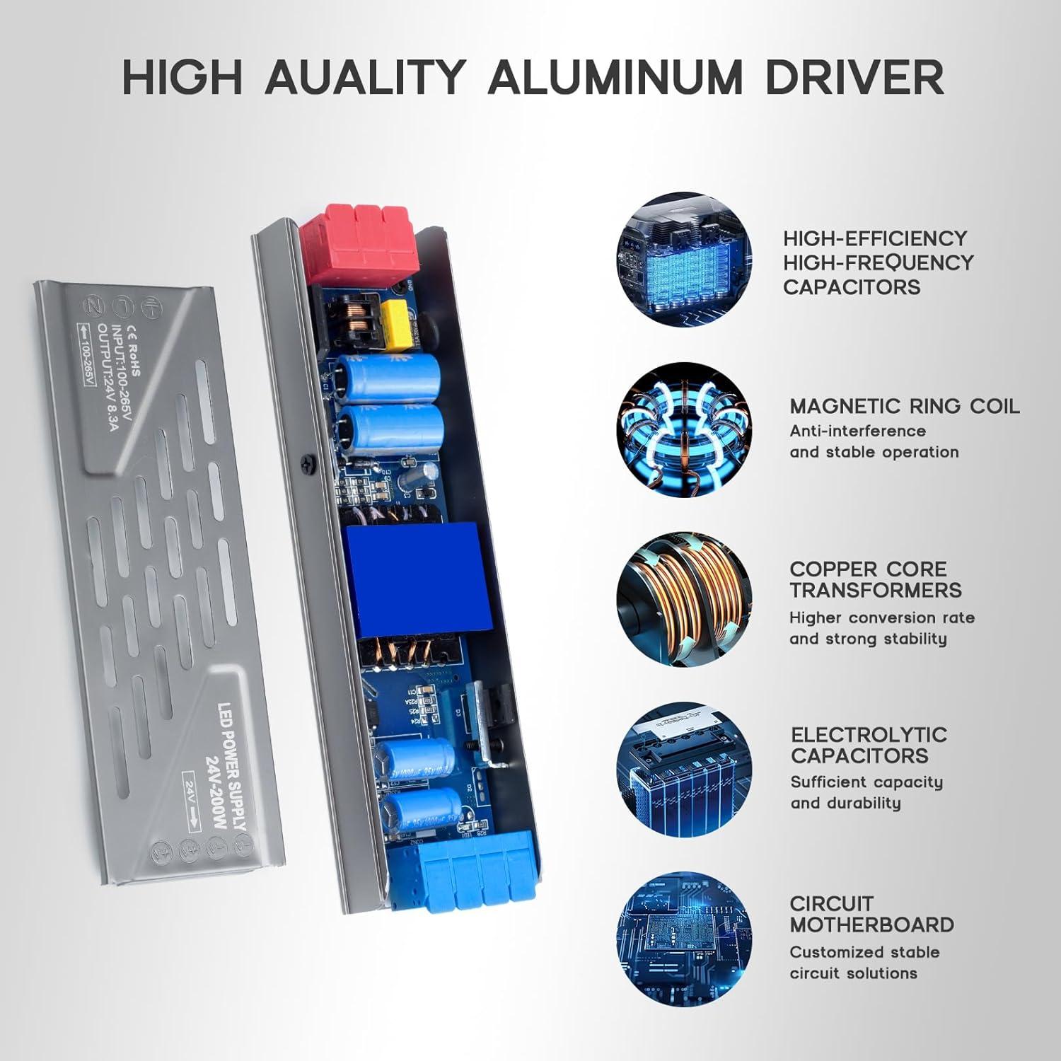 Controlador LED 150W VOEWT 12V Transformador Silencioso