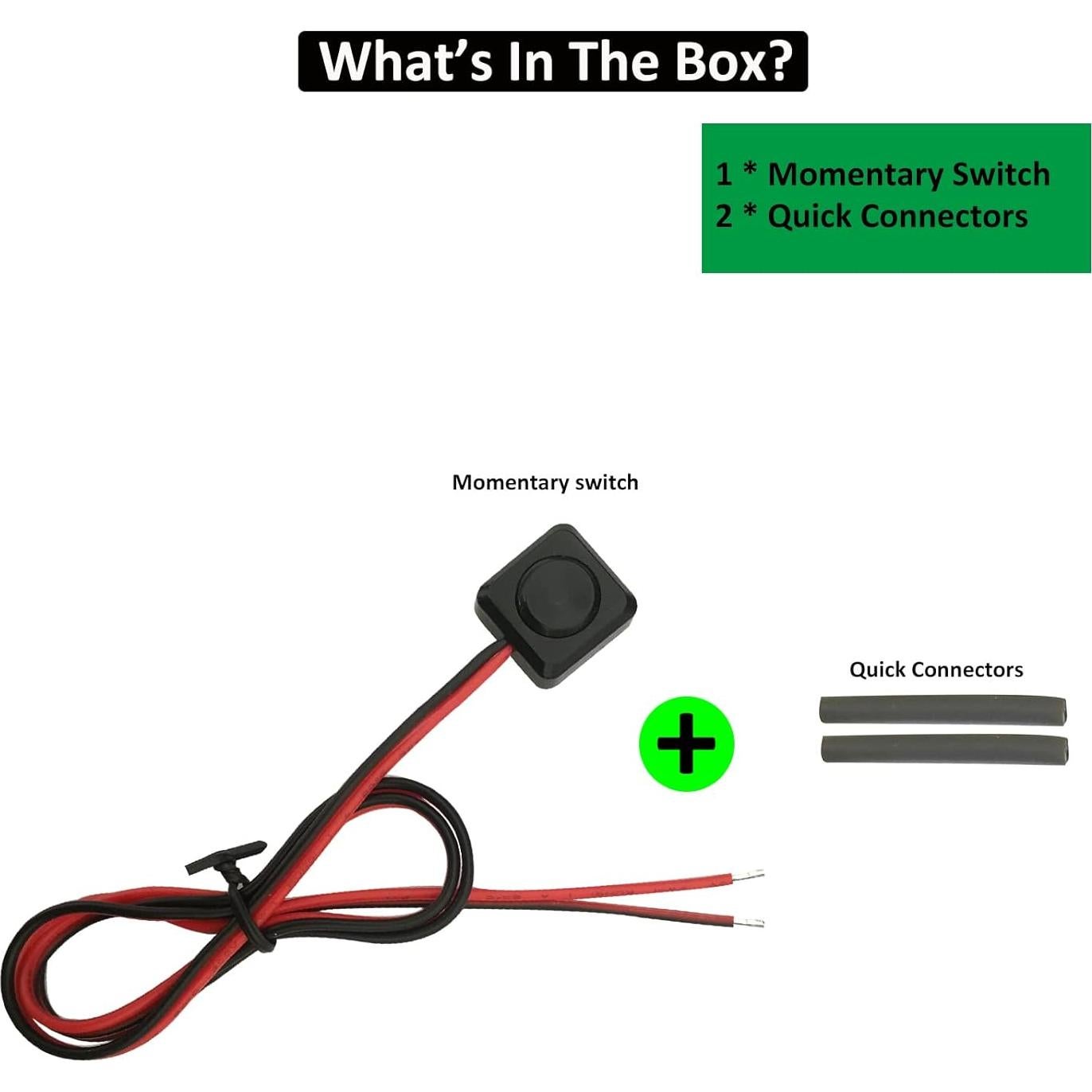 Interruptor Momentáneo CARSANBO CYL 12V 24V Preconectado 20cm