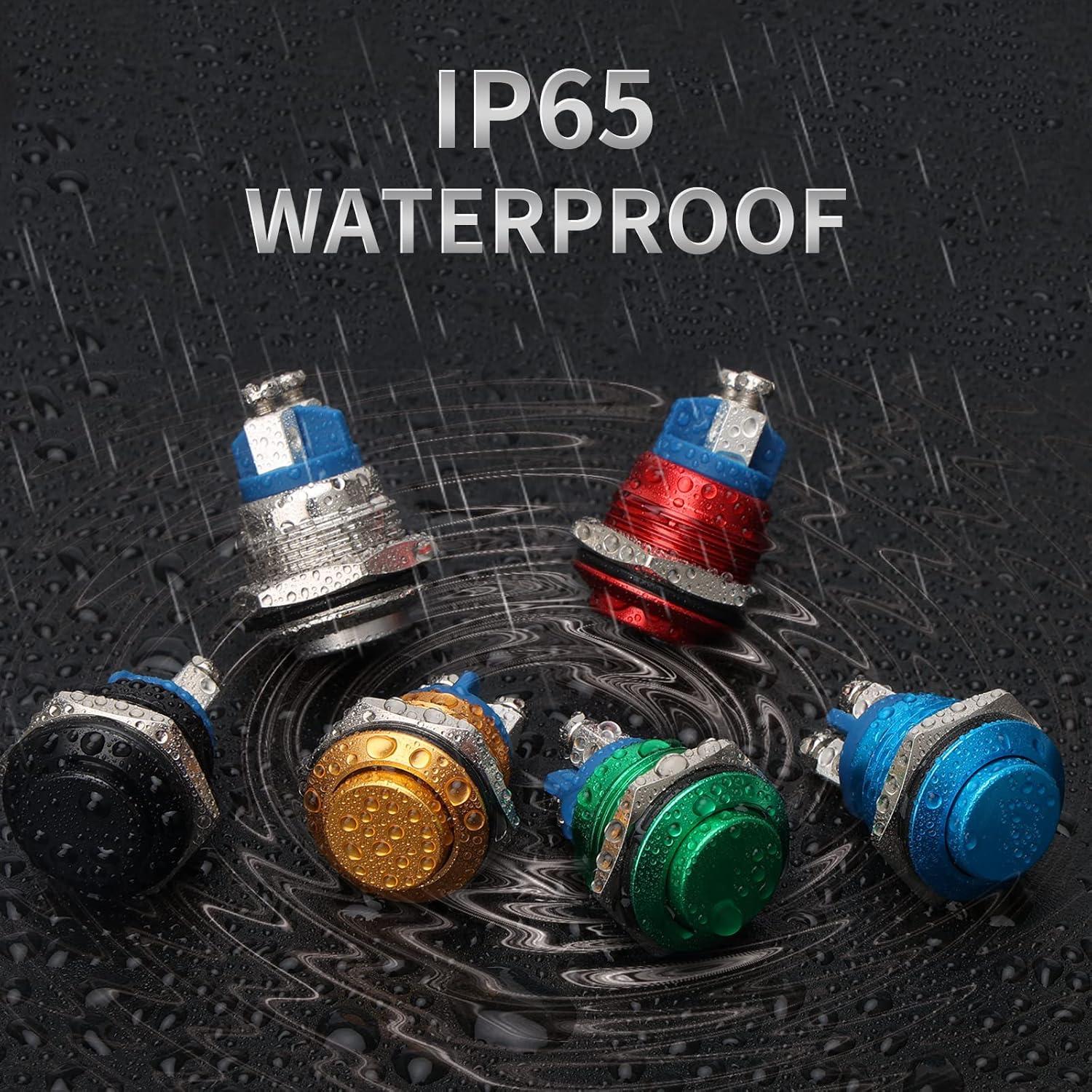 Interruptor de Botón Momentáneo STARELO 16mm Rojo 250V CA 5A