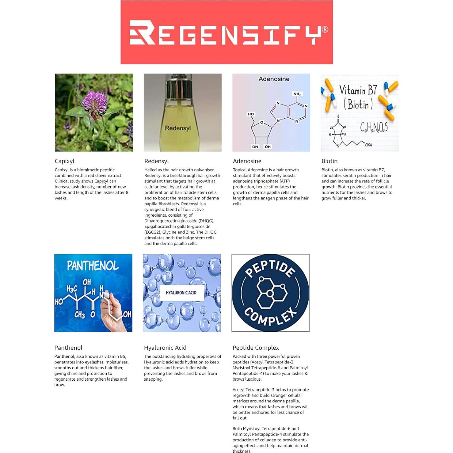 Suero 2 en 1 para Pestañas y Cejas Regensify 4 ml