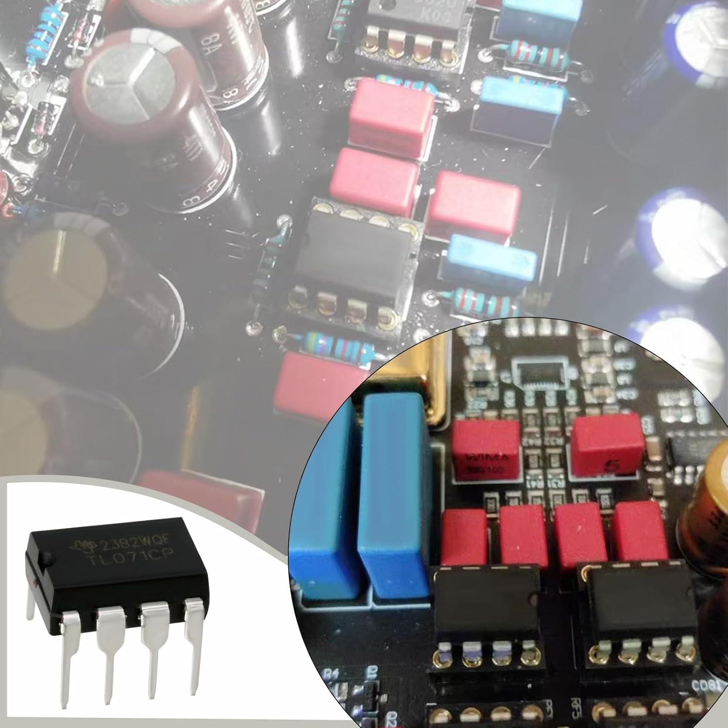 20 Amplificadores Operacionales TL071CP Bajo Ruido JFET DIP-8