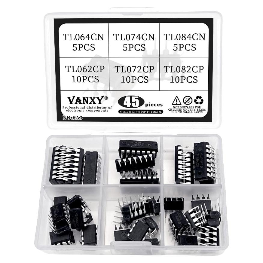 Kit 45pcs Amplificadores Operacionales VANXY TL064CN TL074CN