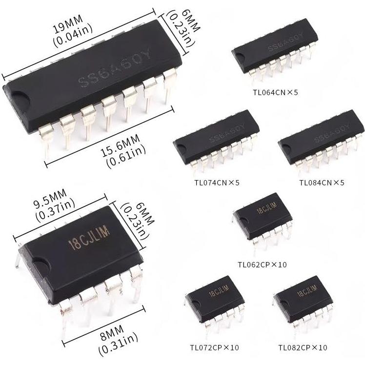 Kit 45pcs Amplificadores Operacionales VANXY TL064CN TL074CN