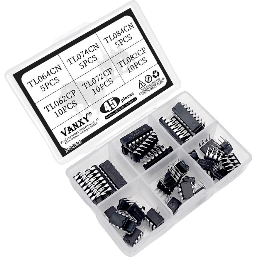 Kit 45pcs Amplificadores Operacionales VANXY TL064CN TL074CN