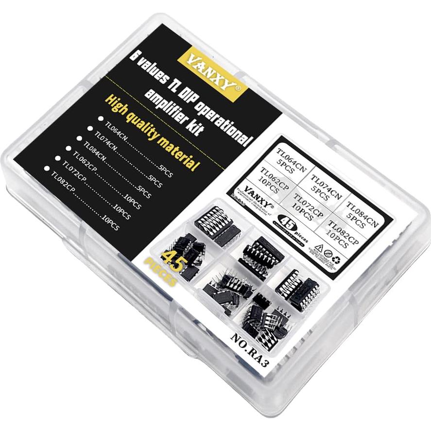 Kit 45pcs Amplificadores Operacionales VANXY TL064CN TL074CN