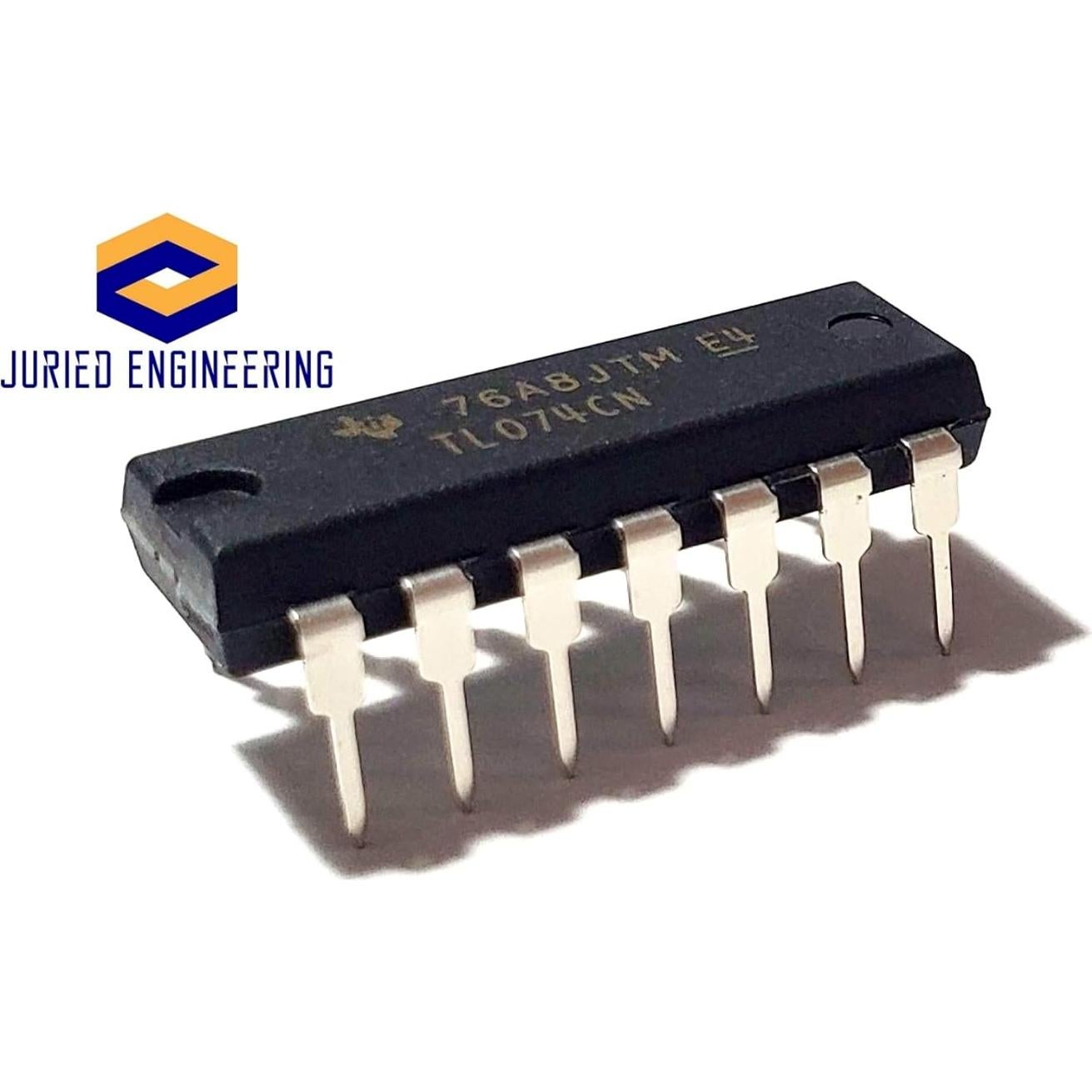 Amplificador Operacional Cuádruple TL074CN TI - Bajo Ruido, 10 Unidades