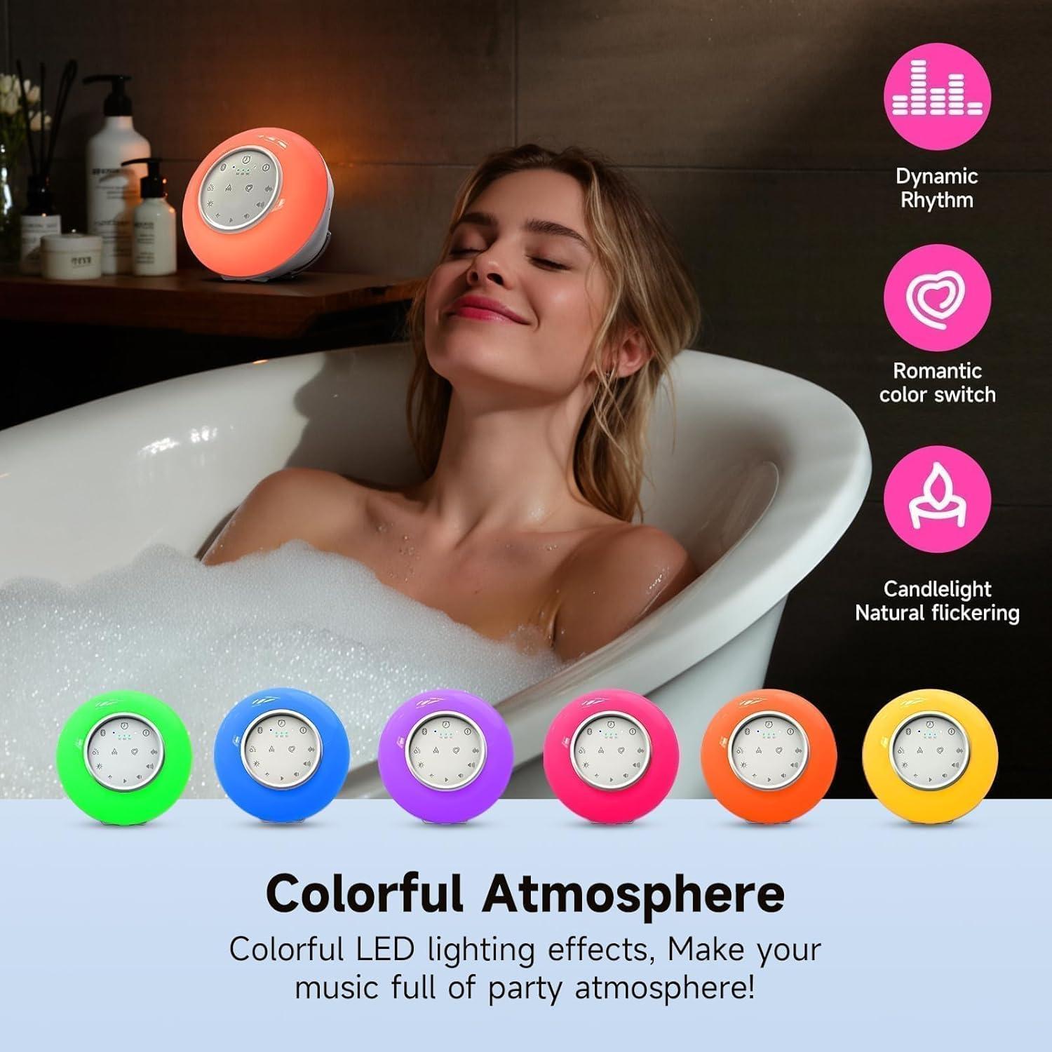 Altavoz Bluetooth Gsou U56 Impermeable IPX6 con Luces LED